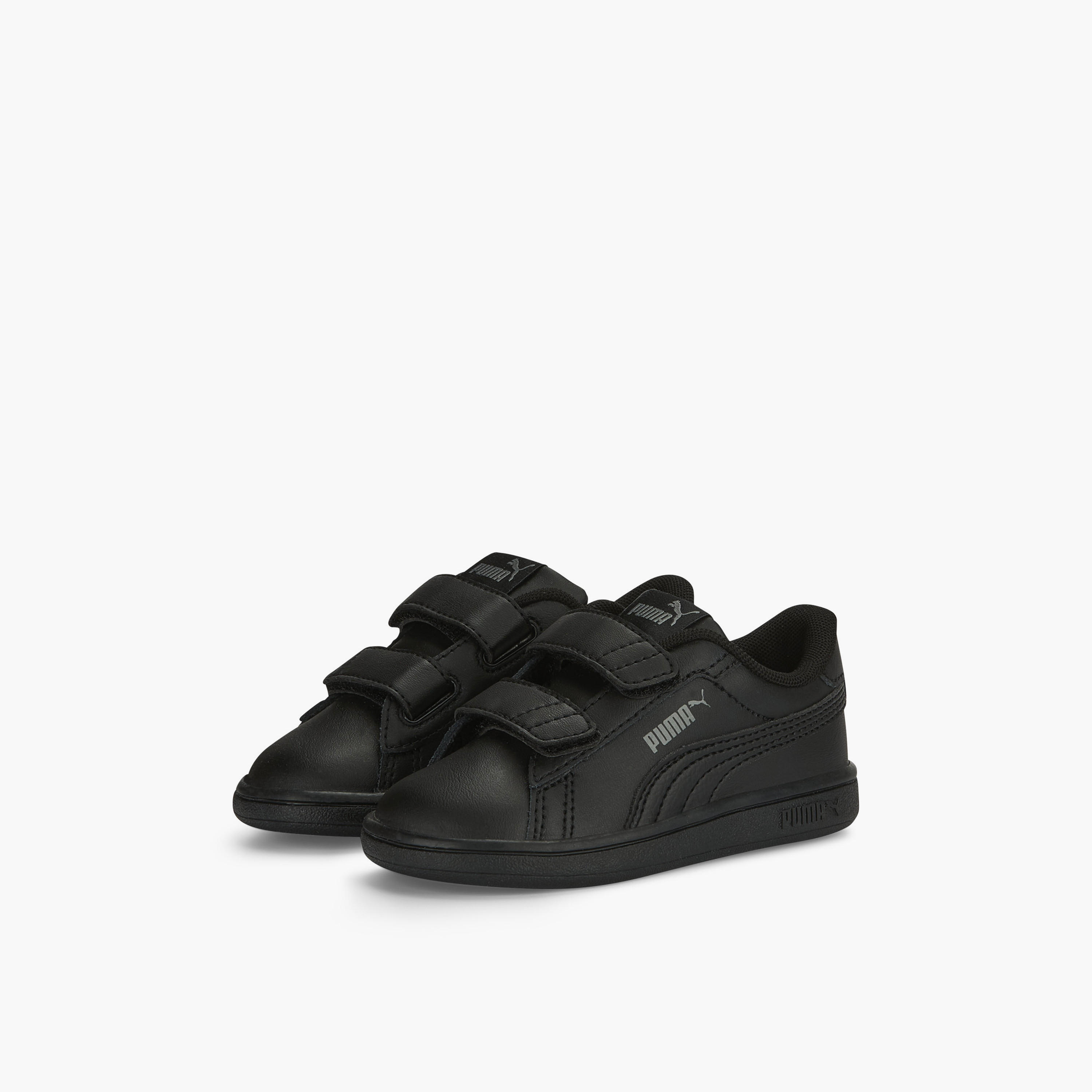 Puma Kids Smash 3.0 L V Ankle Sneakers with Hook & Loop Closure-baby-girls-shoes-closedshoes-image-1