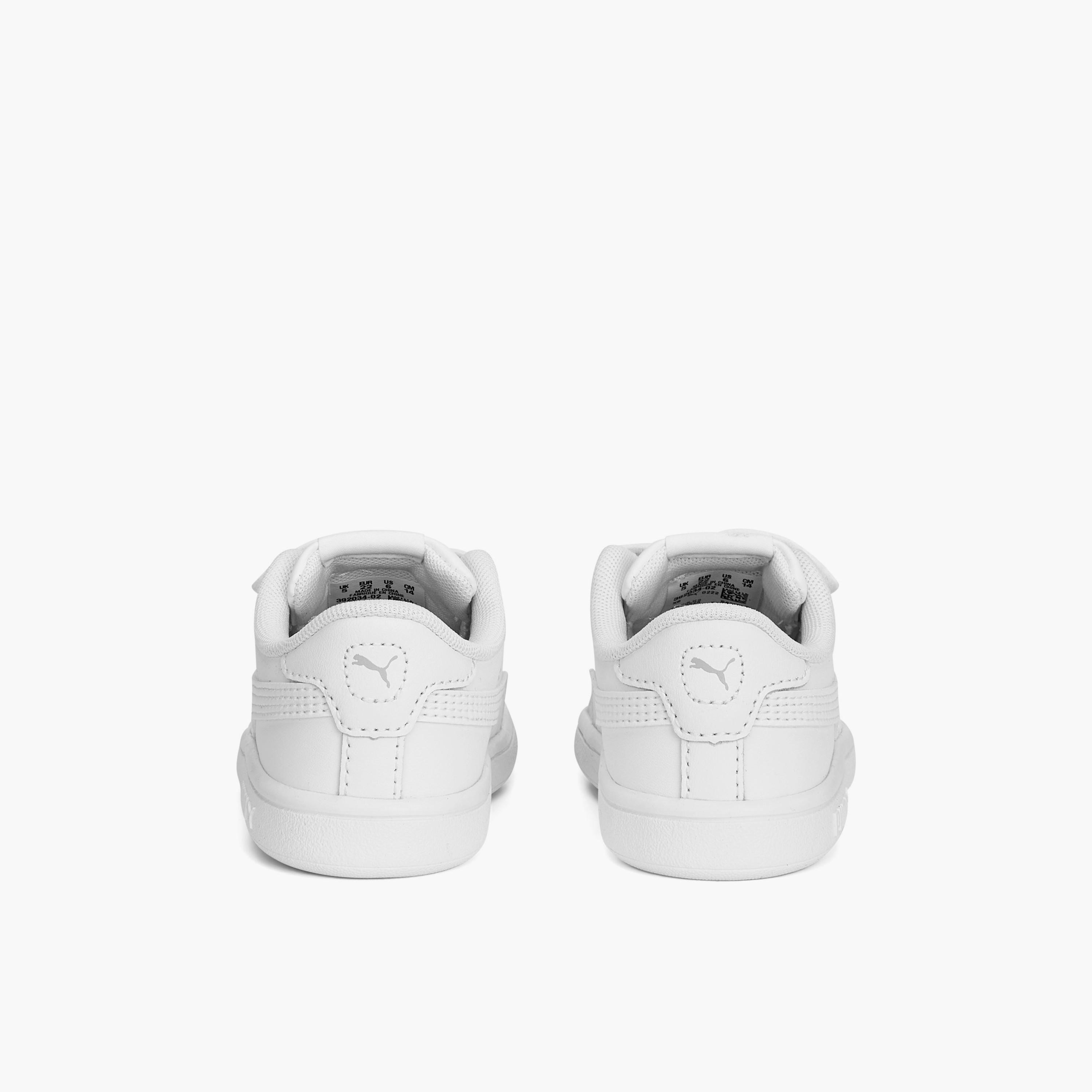 Puma Kids Smash 3.0 L V Hook & Loop School Shoes-baby-girls-shoes-closedshoes-image-4