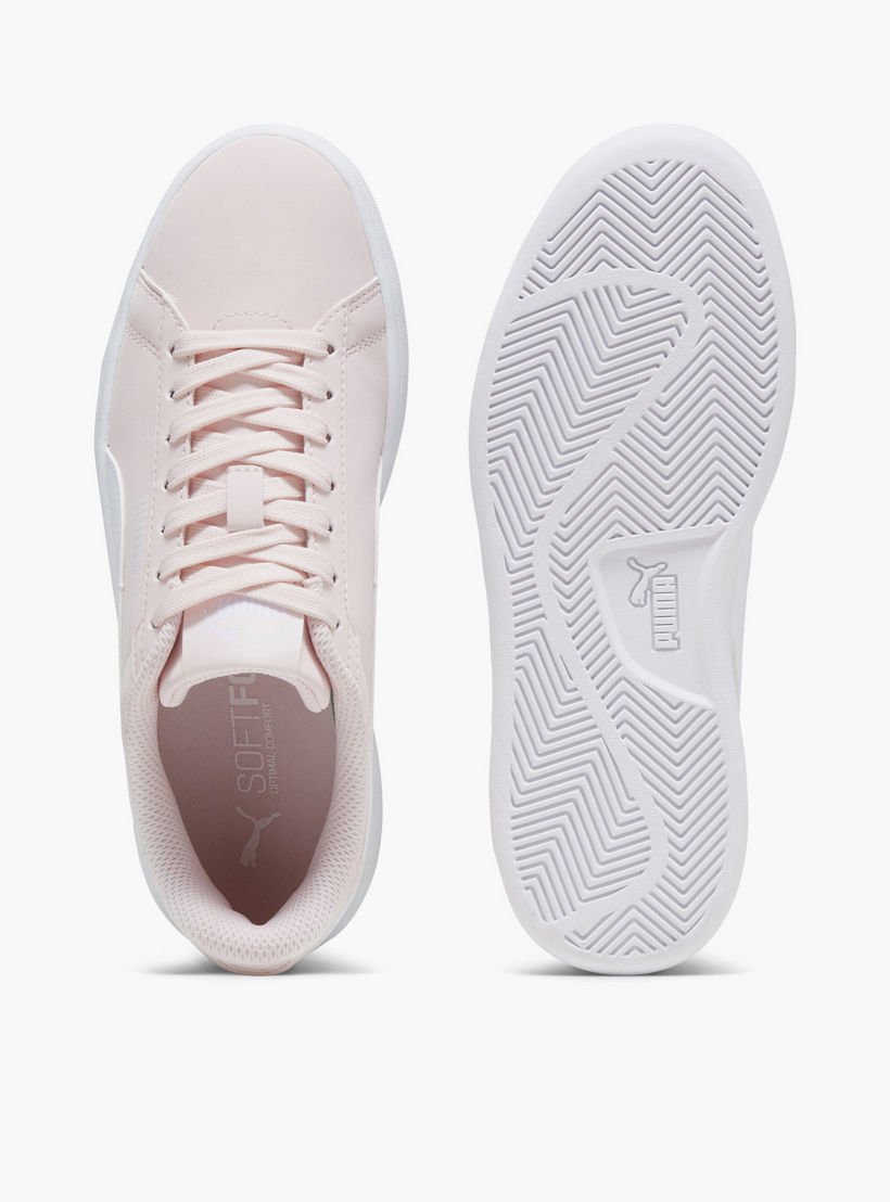 Puma Girls Smash 3.0 Buck Lace-Up Ankle Sneakers-girls-shoes-sneakers-image-4