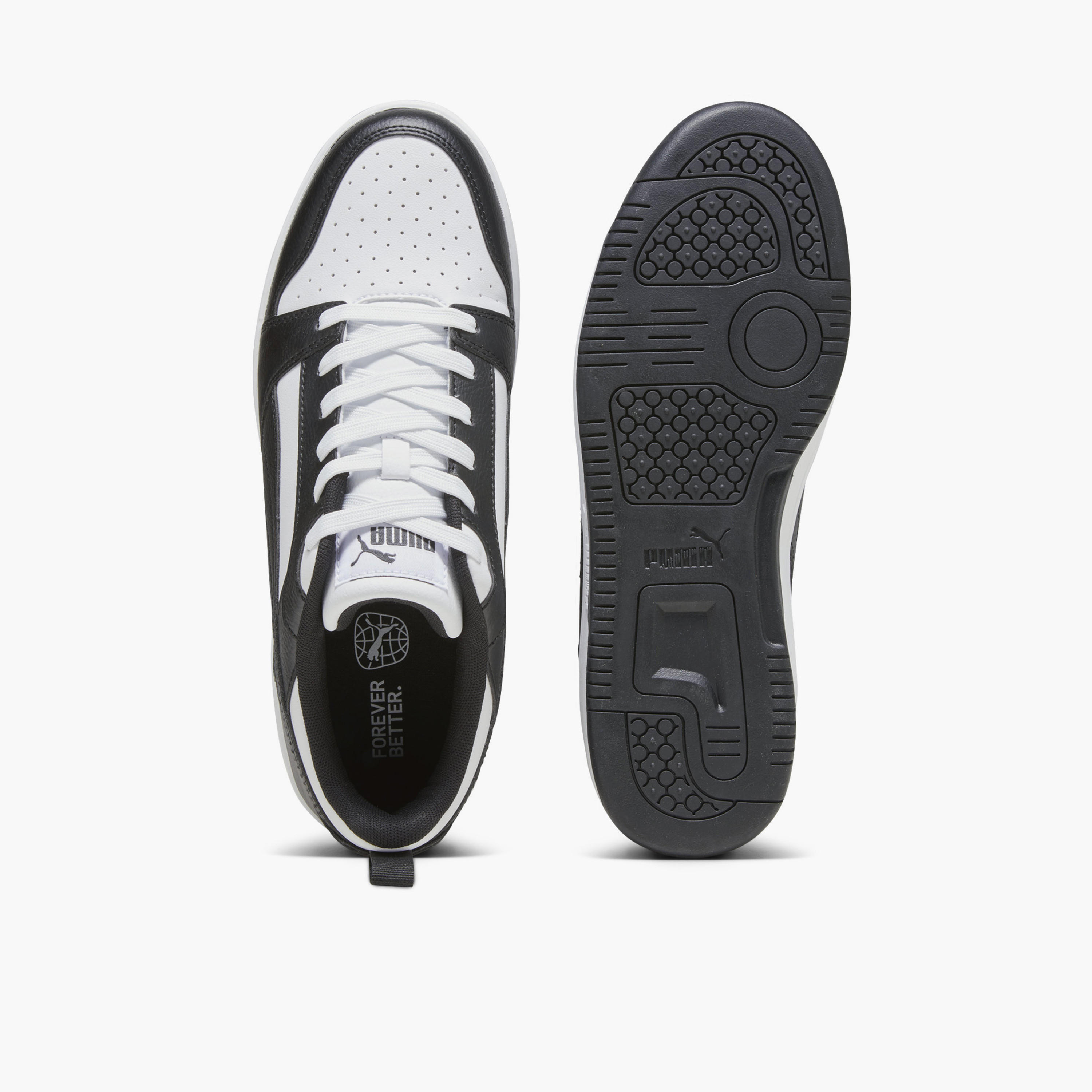 Puma Men Rebound V6 Lace-Up Low Ankle Sneakers-sports-men-shoes-image-4