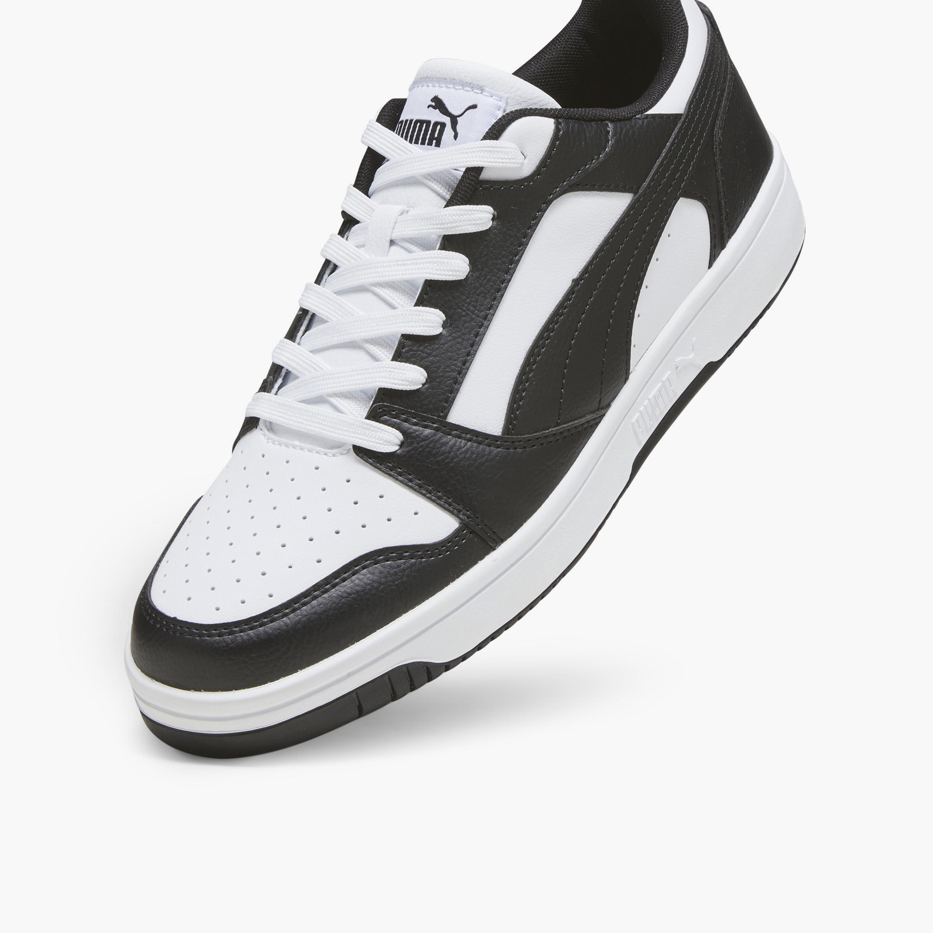 Puma Men Rebound V6 Lace-Up Low Ankle Sneakers-sports-men-shoes-image-5