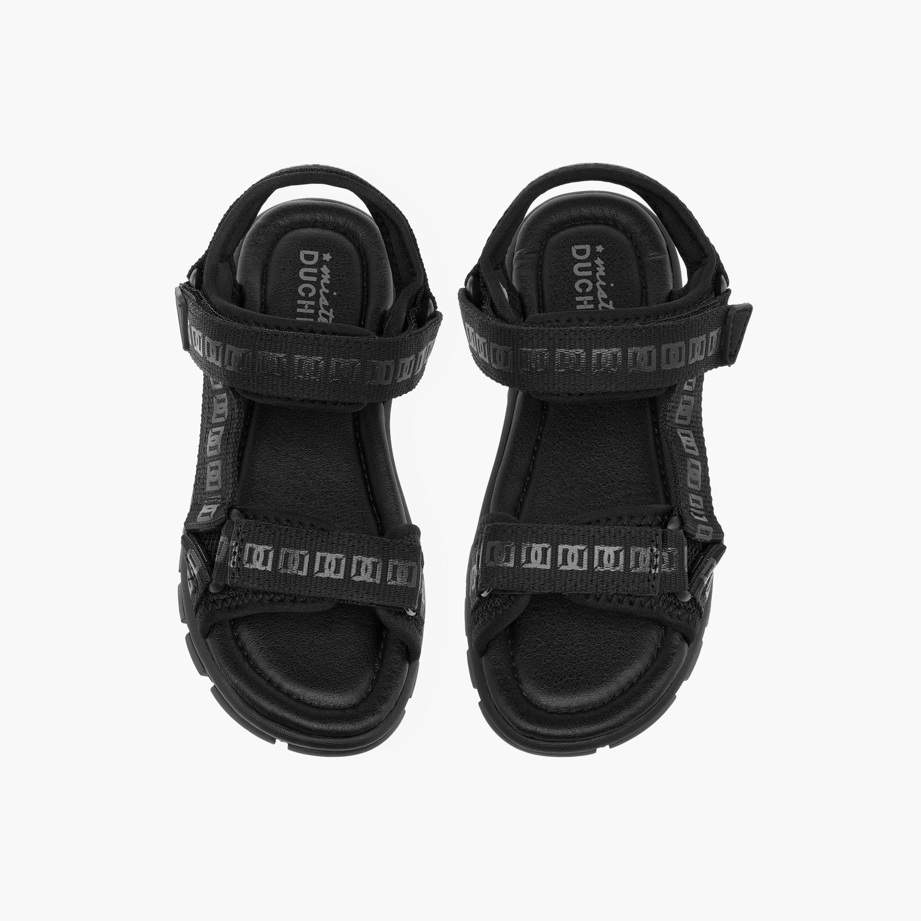 حذاء خفيف بطبعات مونوجرام وشريط إغلاق لاصق للأولاد من مستر دوتشيني-boys-shoes-sandals-image-1