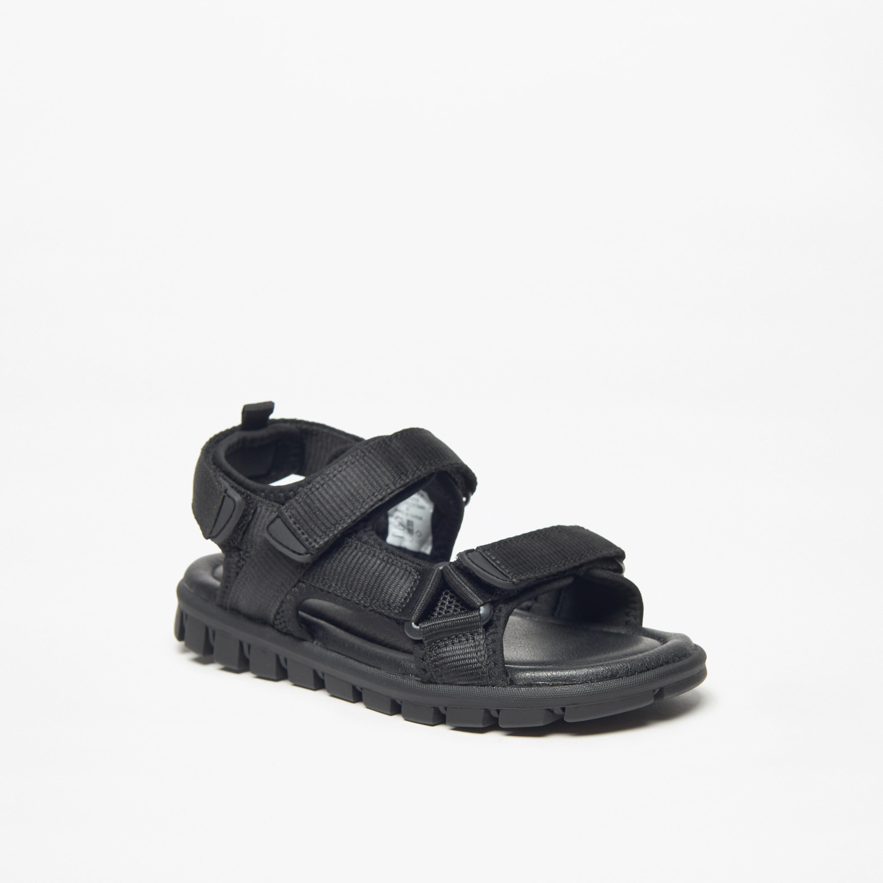 Juniors Panelled Sandals with Hook and Loop Closure-boys-shoes-sandals-image-6