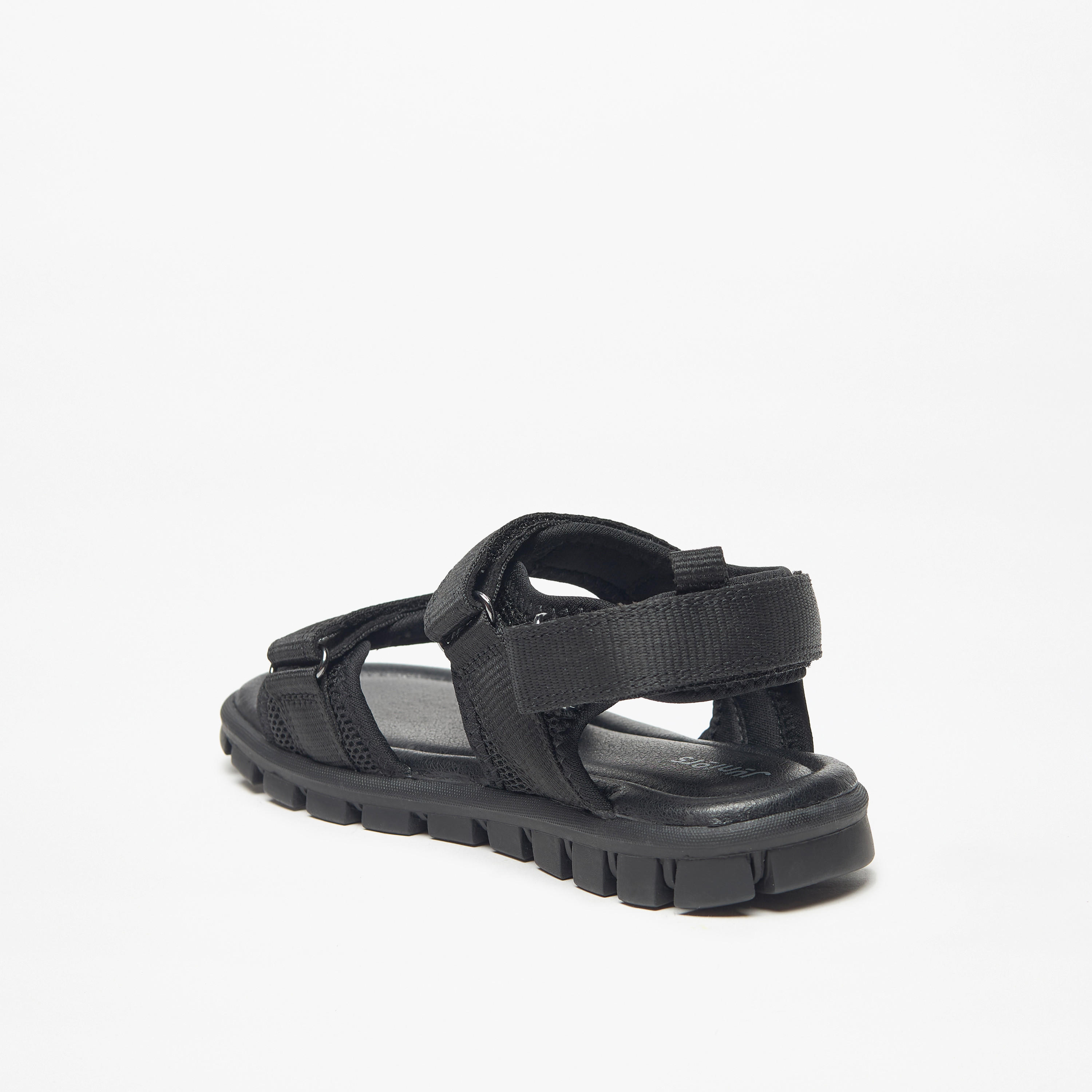 Juniors Panelled Sandals with Hook and Loop Closure-boys-shoes-sandals-image-7