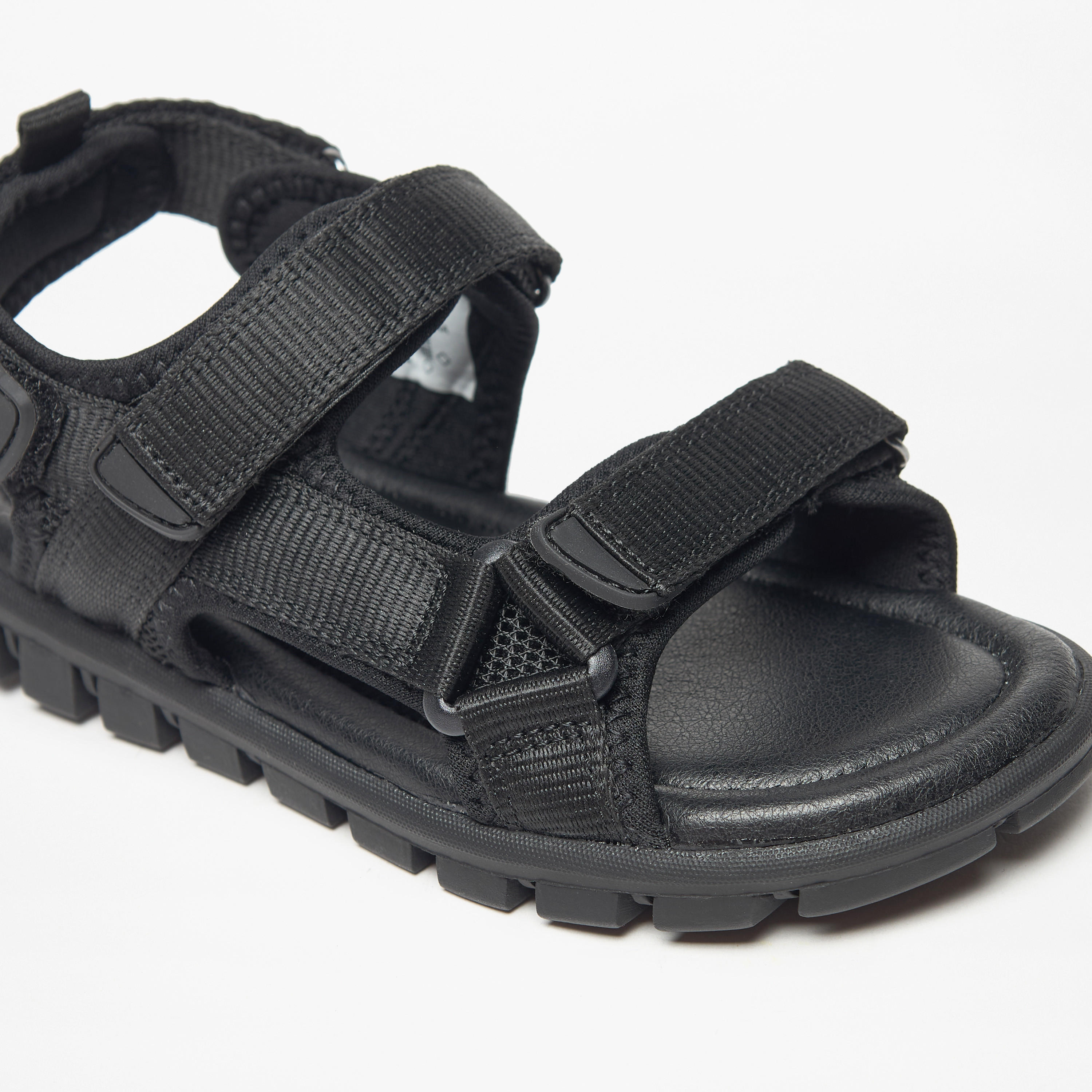 Juniors Panelled Sandals with Hook and Loop Closure-boys-shoes-sandals-image-10