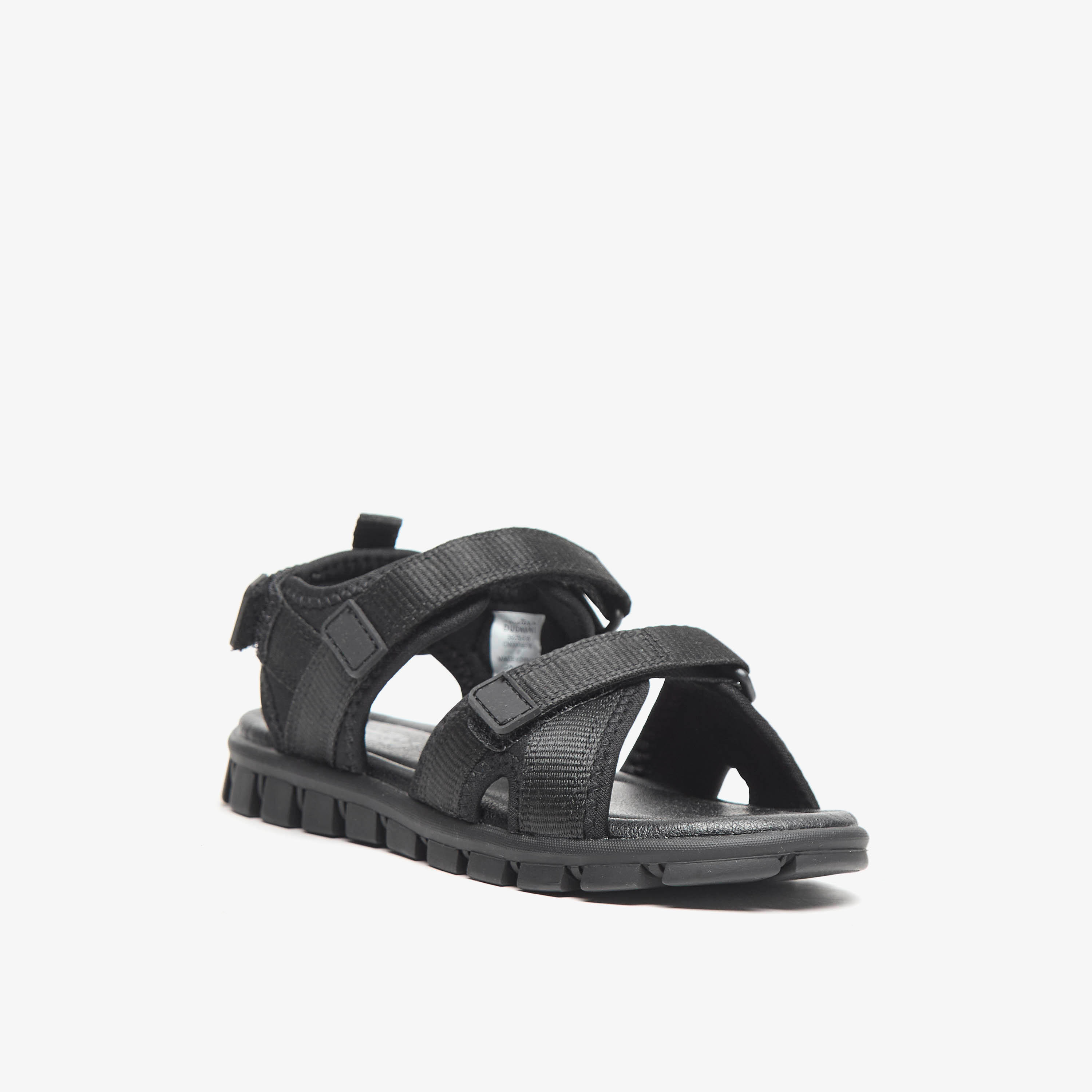 Mister Duchini Panelled Sandals with Hook and Loop Closure-boys-shoes-sandals-image-1