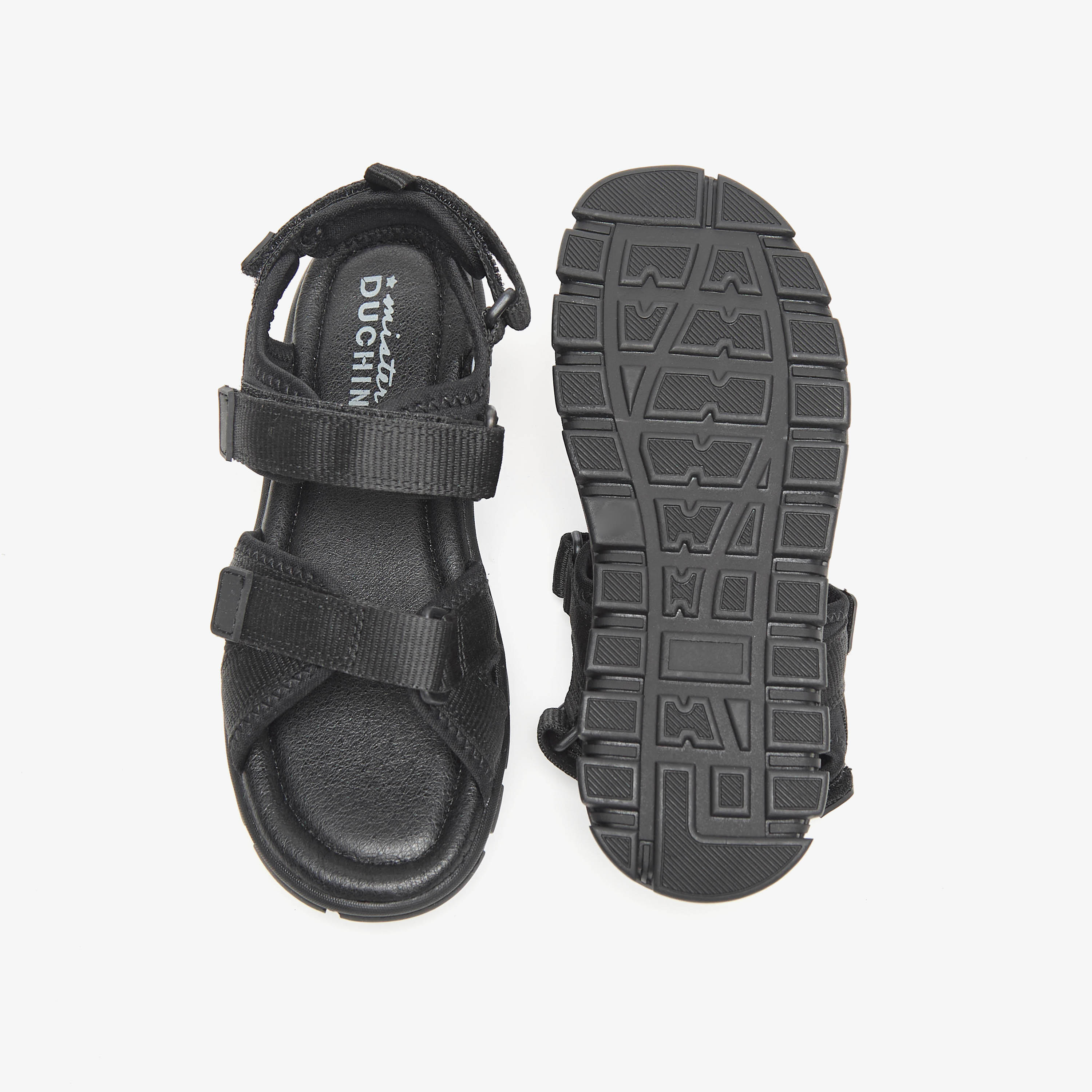 Mister Duchini Panelled Sandals with Hook and Loop Closure-boys-shoes-sandals-image-4