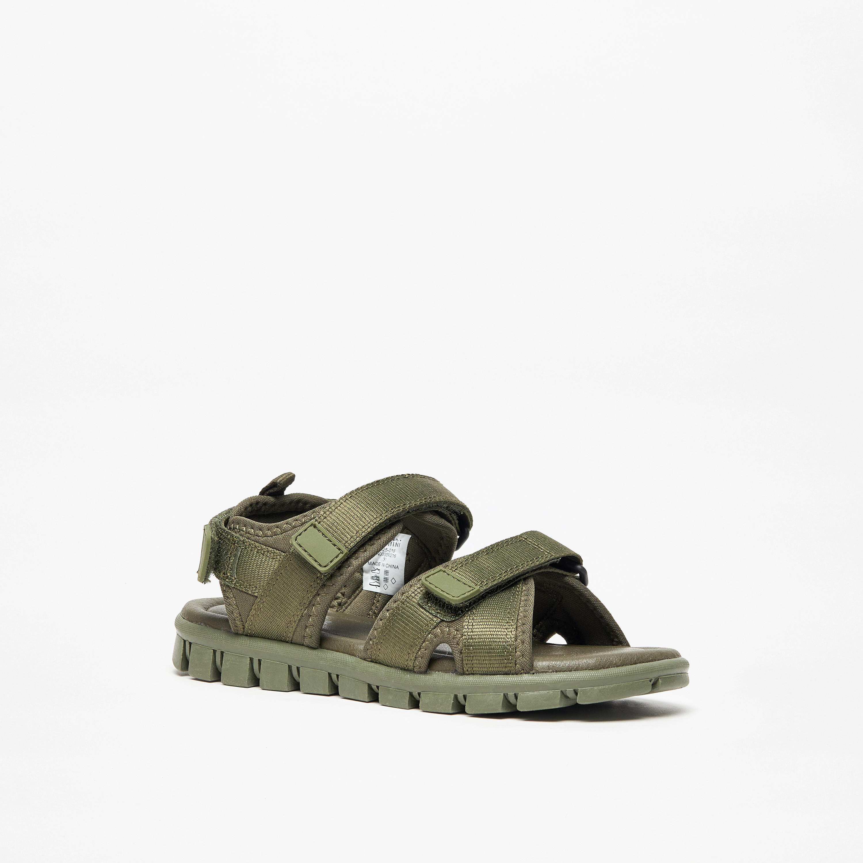 Mister Duchini Panelled Sandals with Hook and Loop Closure-boys-shoes-sandals-image-1