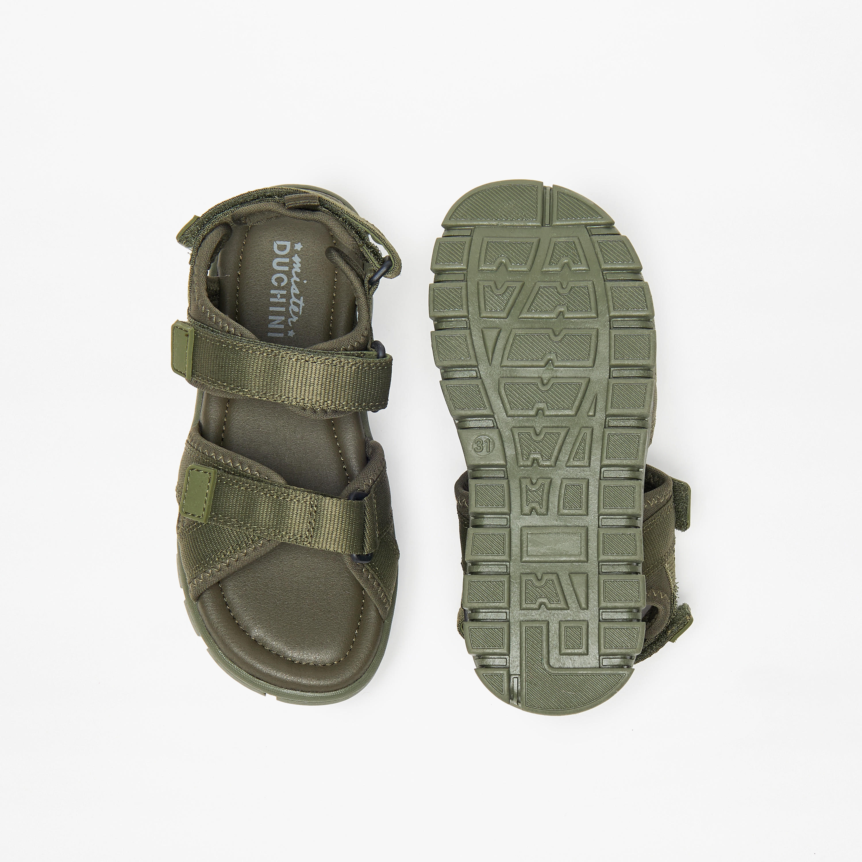 Mister Duchini Panelled Sandals with Hook and Loop Closure-boys-shoes-sandals-image-4