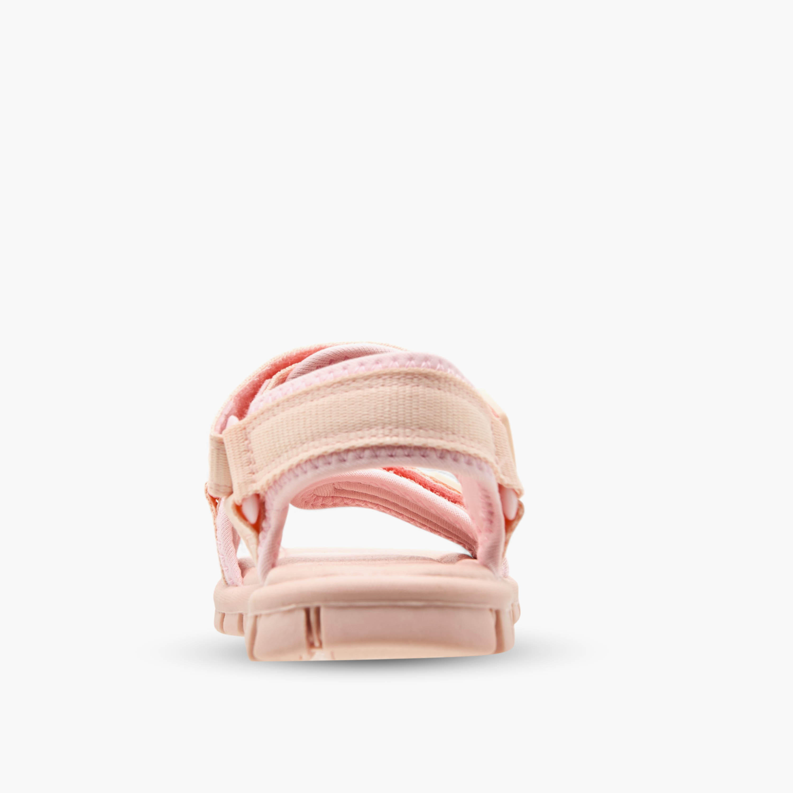 Barefeet Textured Floaters with Hook and Loop Closure-girls-shoes-sandals-image-4