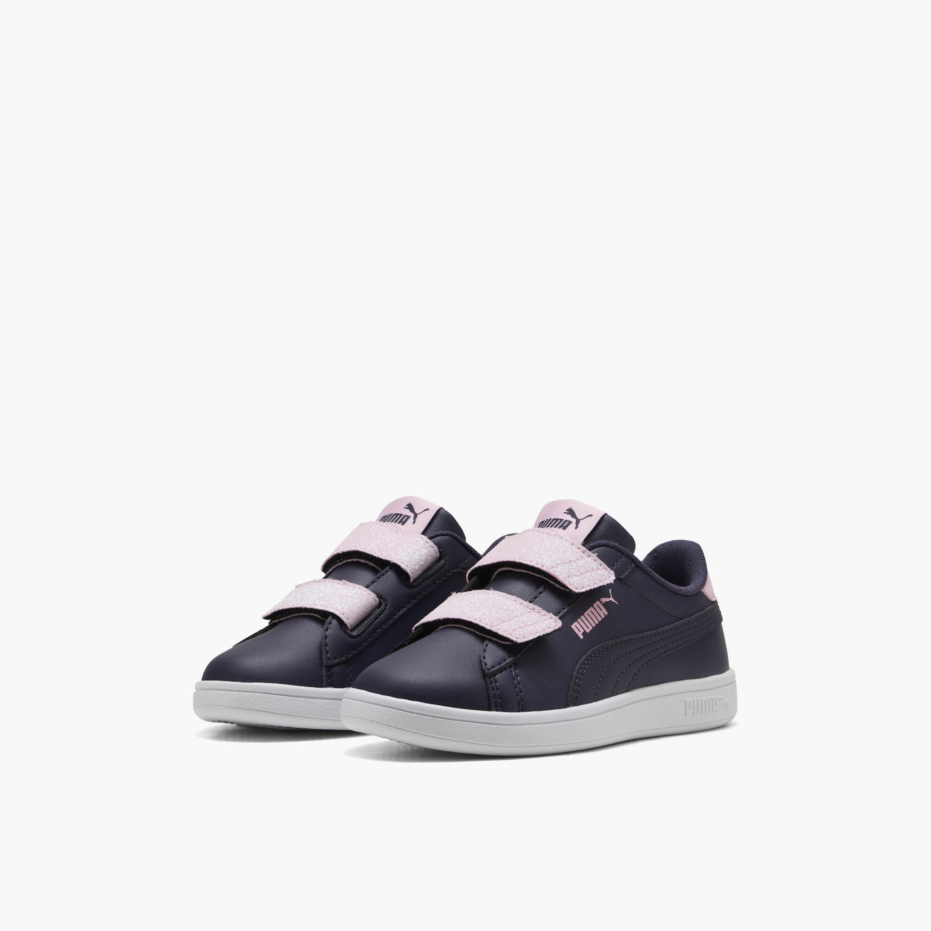 Puma Girls Smash 3.0 L Glitter V Hook & Loop Sports Shoes-girls-shoes-sports-image-1