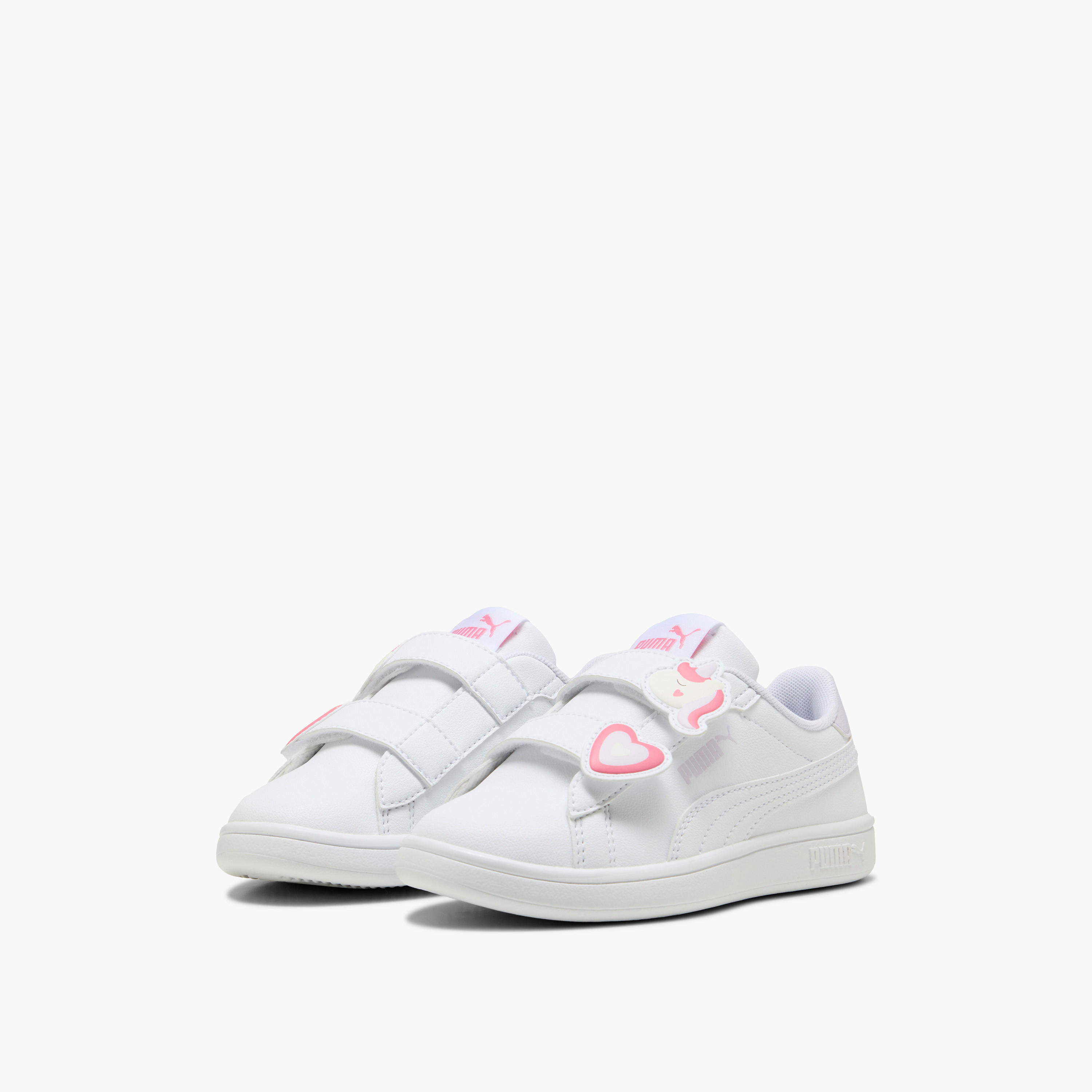 Puma Girls' PUMA SMASH 3.0 BADGES V PS Sneakers with Hook and Loop Closure - 39728607-girls-shoes-sports-image-1