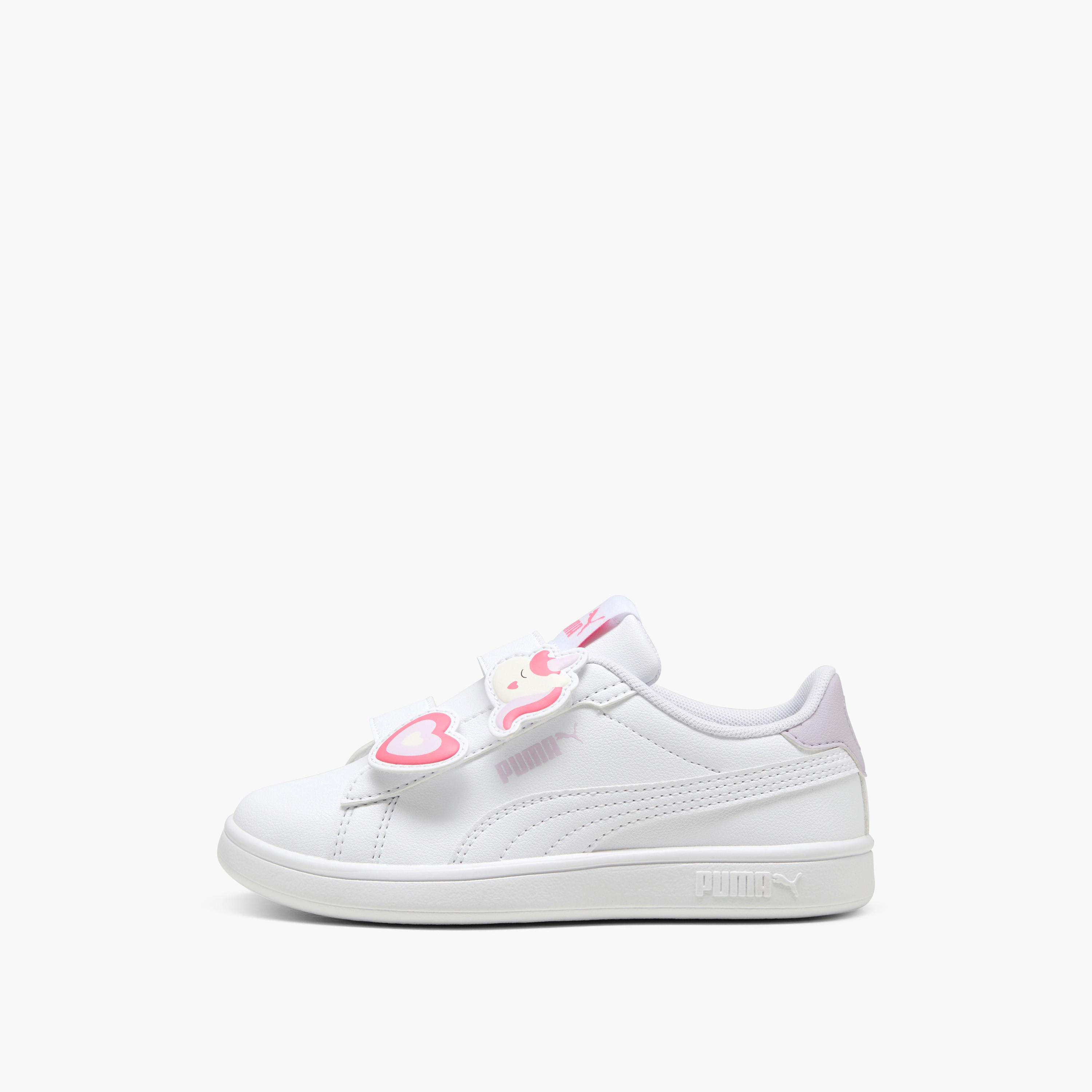 Puma Girls' PUMA SMASH 3.0 BADGES V PS Sneakers with Hook and Loop Closure - 39728607-girls-shoes-sports-image-2