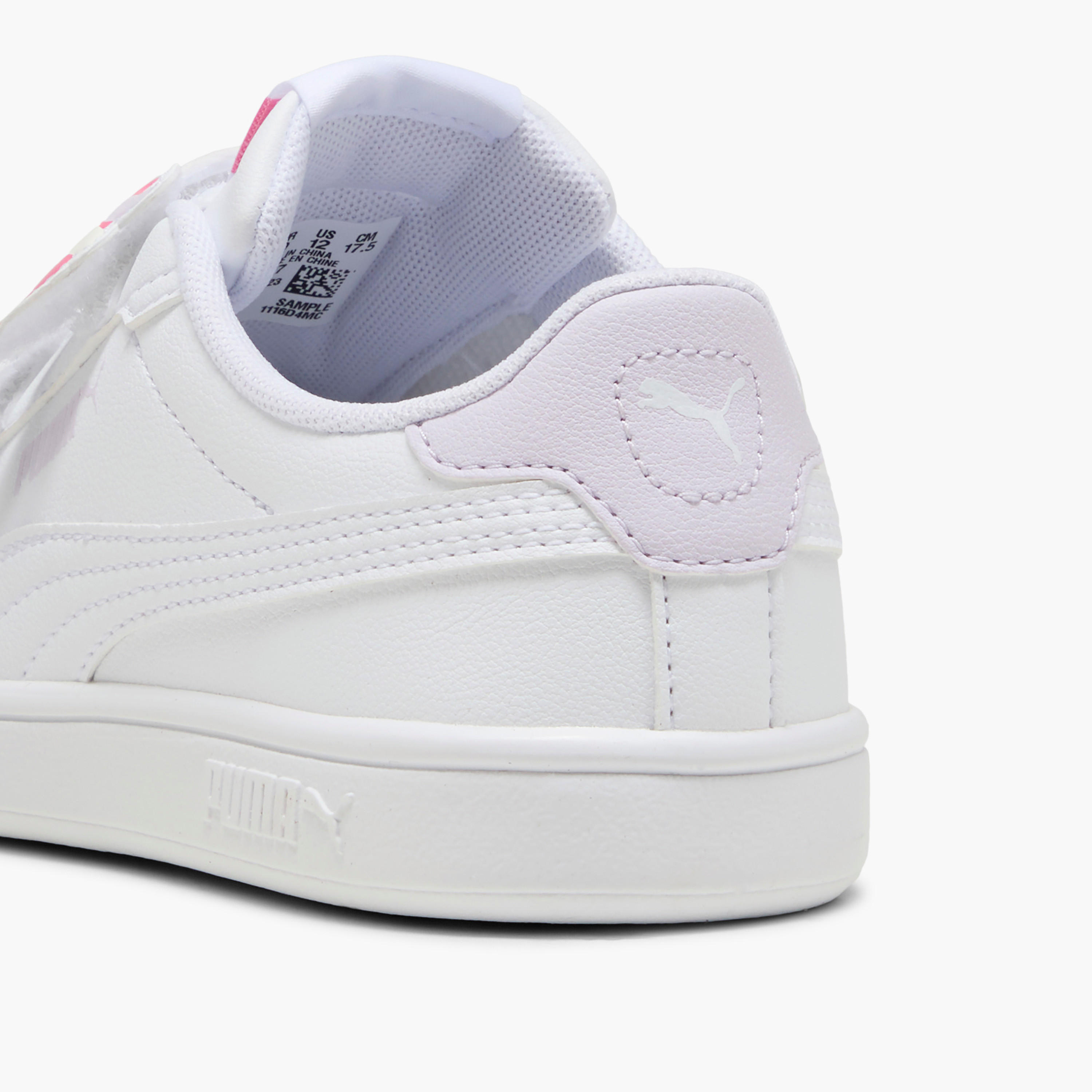 Puma Girls' PUMA SMASH 3.0 BADGES V PS Sneakers with Hook and Loop Closure - 39728607-girls-shoes-sports-image-3