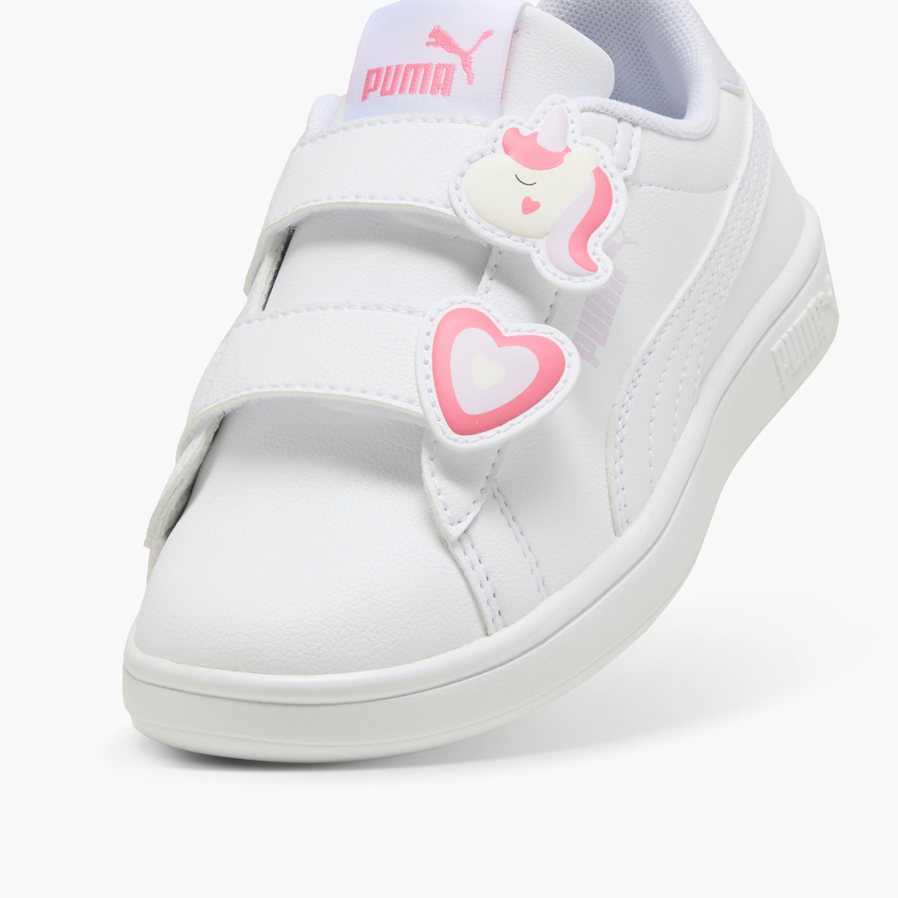 Puma Girls' PUMA SMASH 3.0 BADGES V PS Sneakers with Hook and Loop Closure - 39728607-girls-shoes-sports-image-6