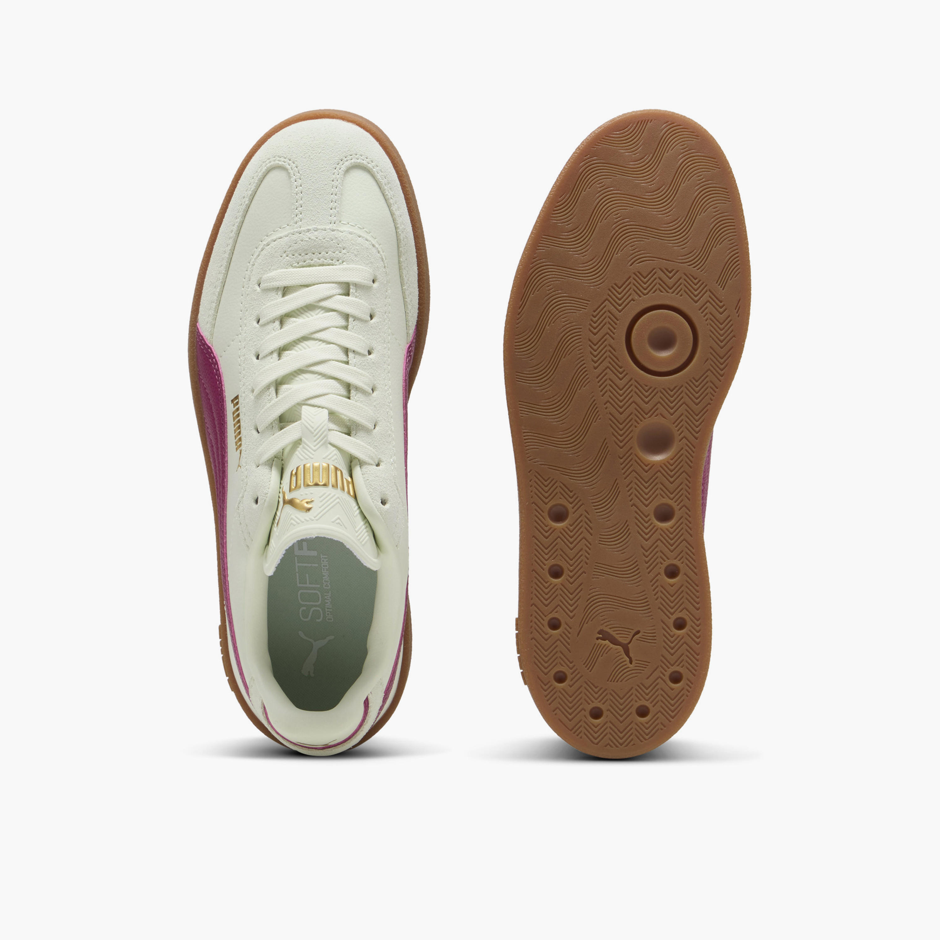 Puma Women Club II Era Lace-Up Leather Sneakers-sports-women-shoes-image-4