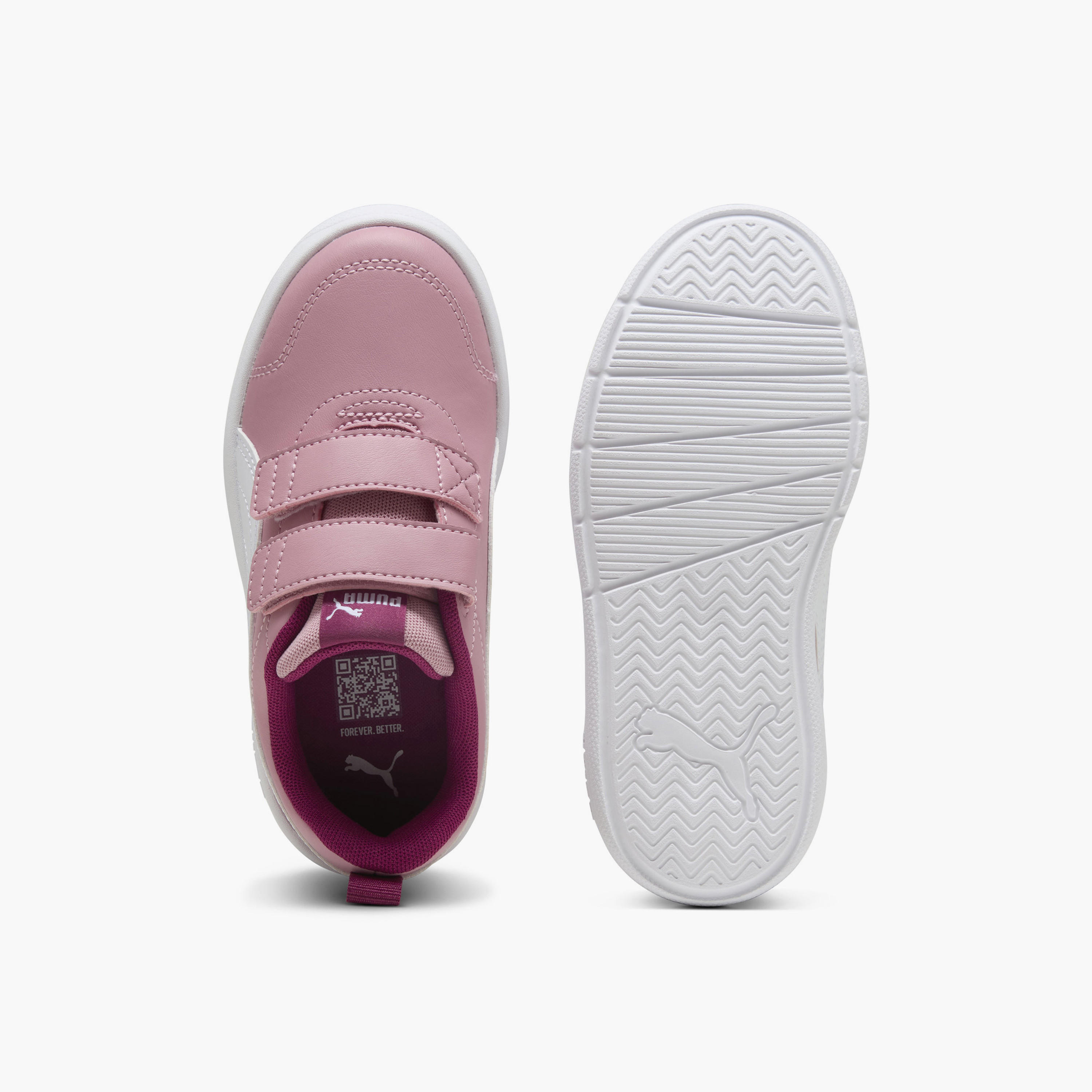 Puma Girls Courtflex v3 V Hook & Loop Sports Shoes-girls-shoes-sports-image-4