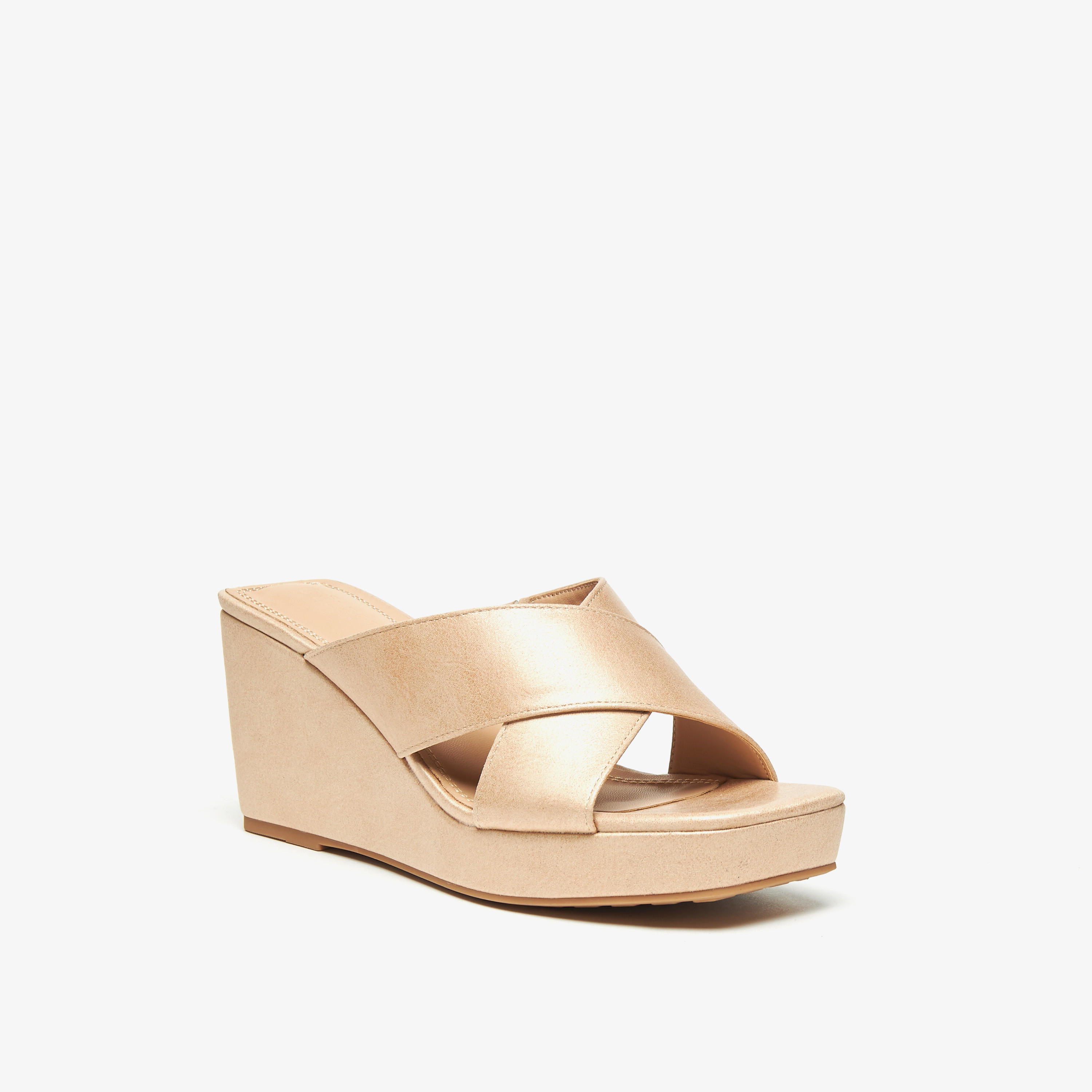 Celeste Women's Cross Strap Slip-On Sandals with Wedge Heels-women-shoes-sandals-heeled-image-6