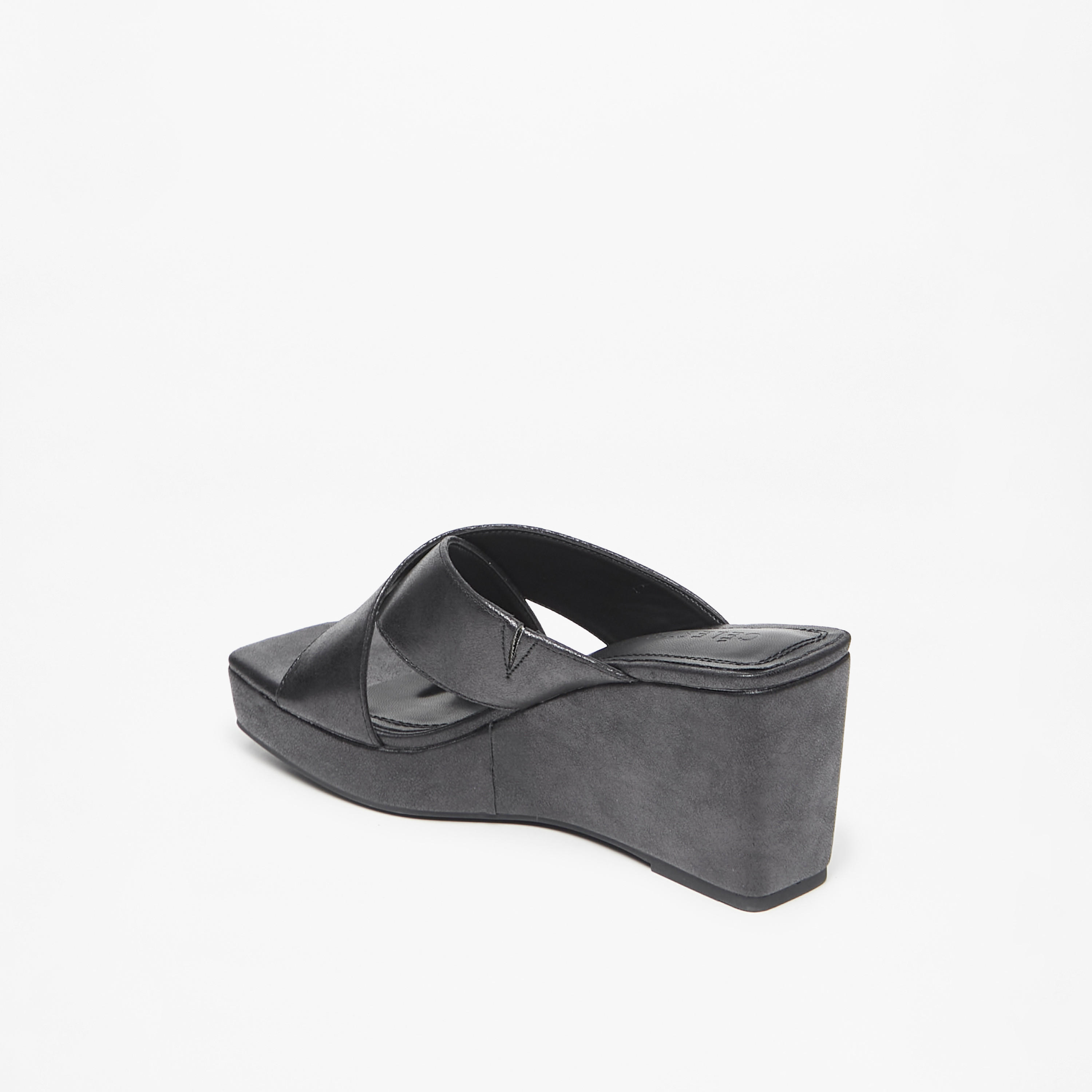 Celeste Women's Cross Strap Slip-On Sandals with Wedge Heels-women-shoes-sandals-heeled-image-2