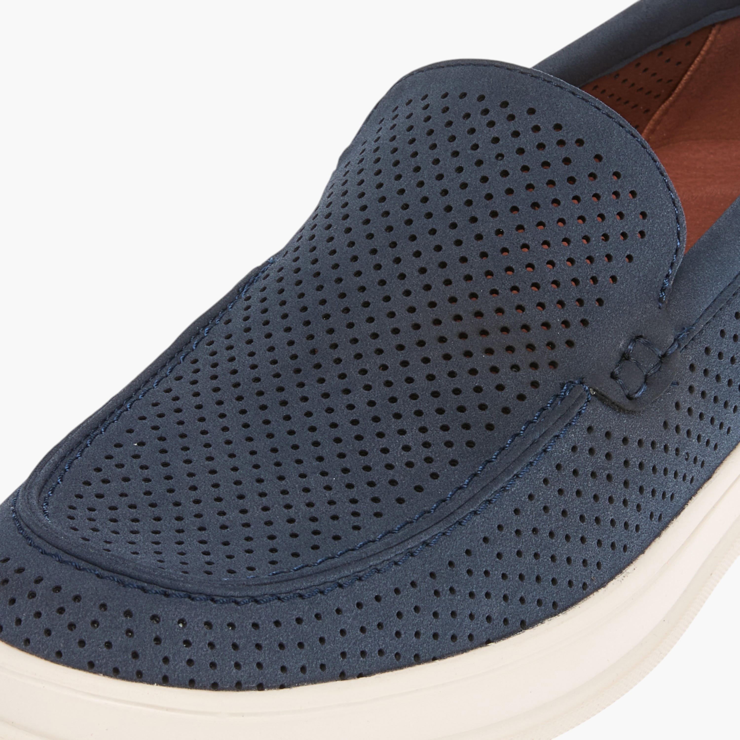 Lee Cooper Men's Perforated Slip-On Loafers-men-shoes-loafersandmoccasins-image-4