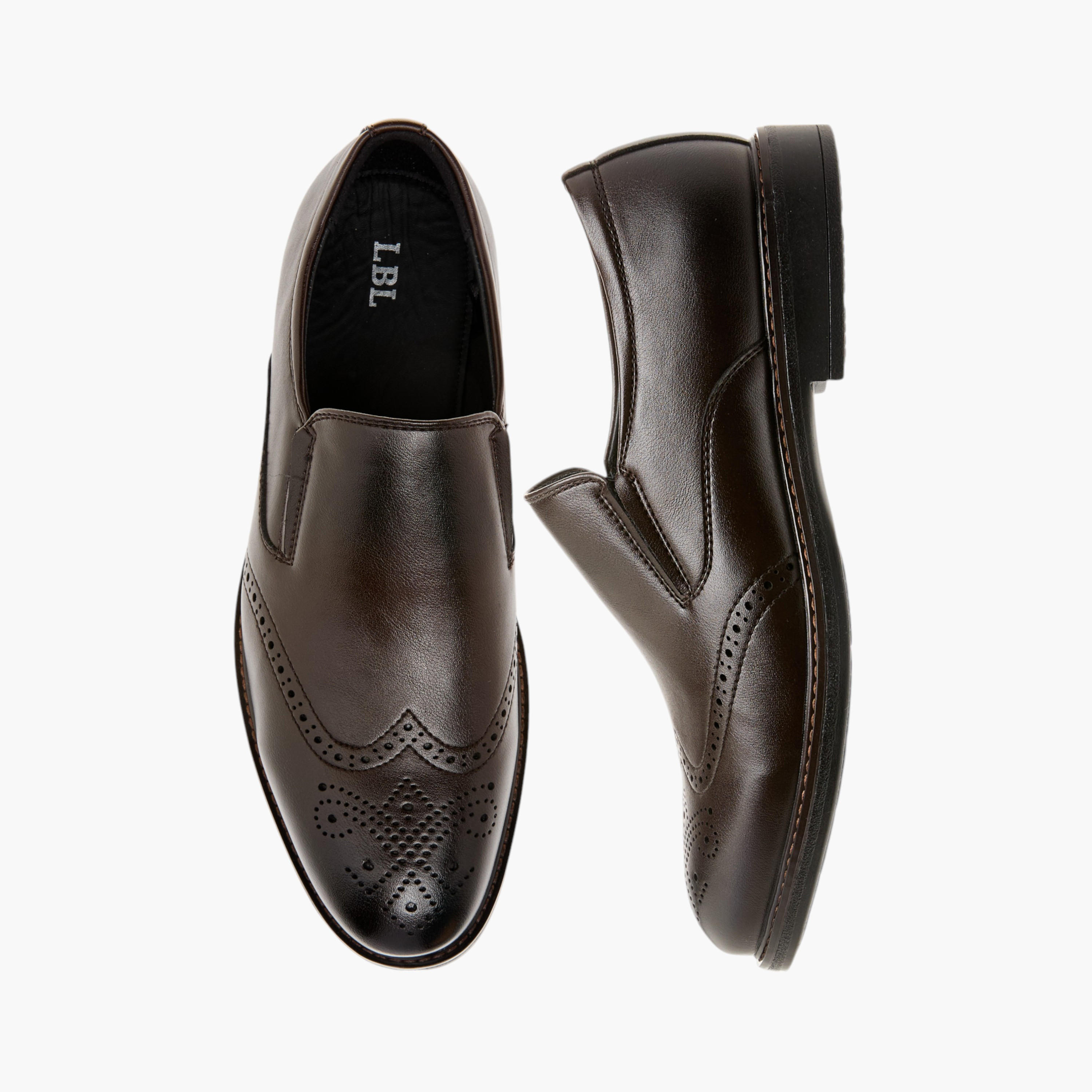 LBL by Shoexpress Perforation Detail Slip-On Loafers-men-shoes-loafersandmoccasins-image-1