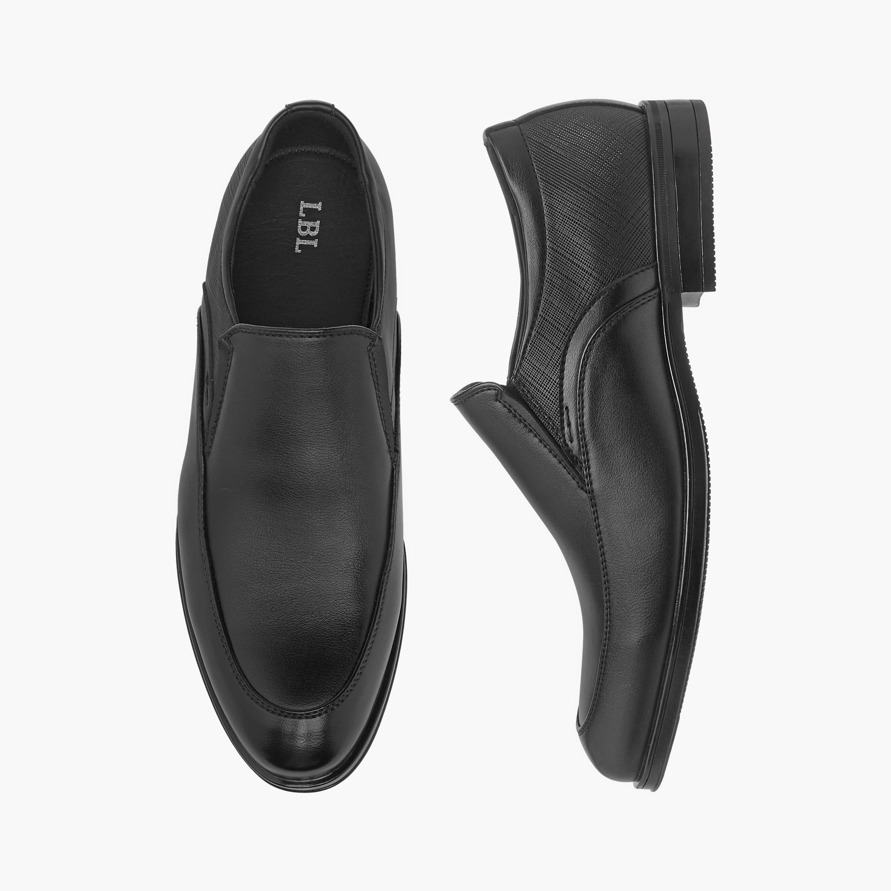 LBL by Shoexpress Textured Slip-On Loafers-men-shoes-formalshoes-image-1