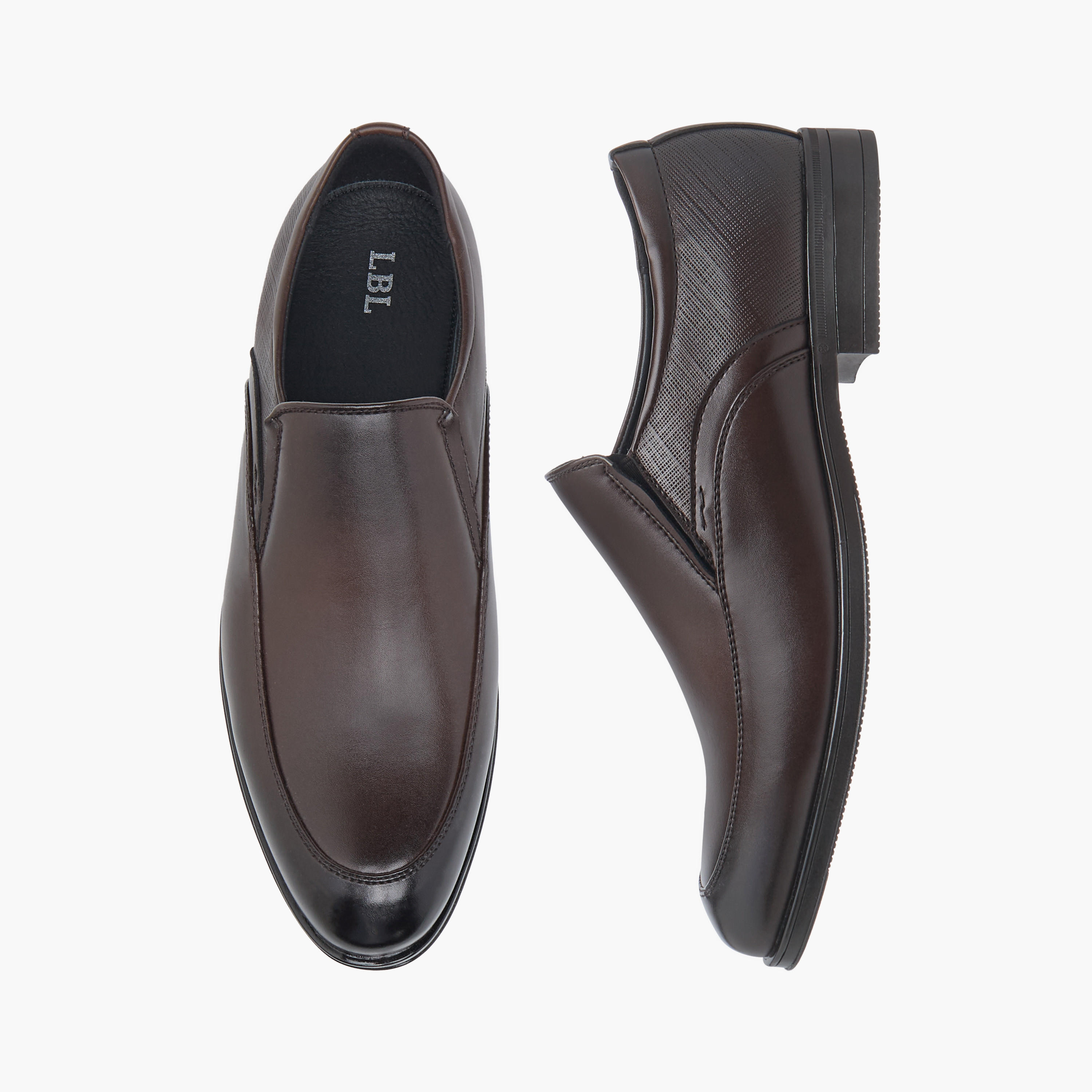 LBL by Shoexpress Textured Slip-On Loafers-men-shoes-formalshoes-image-1