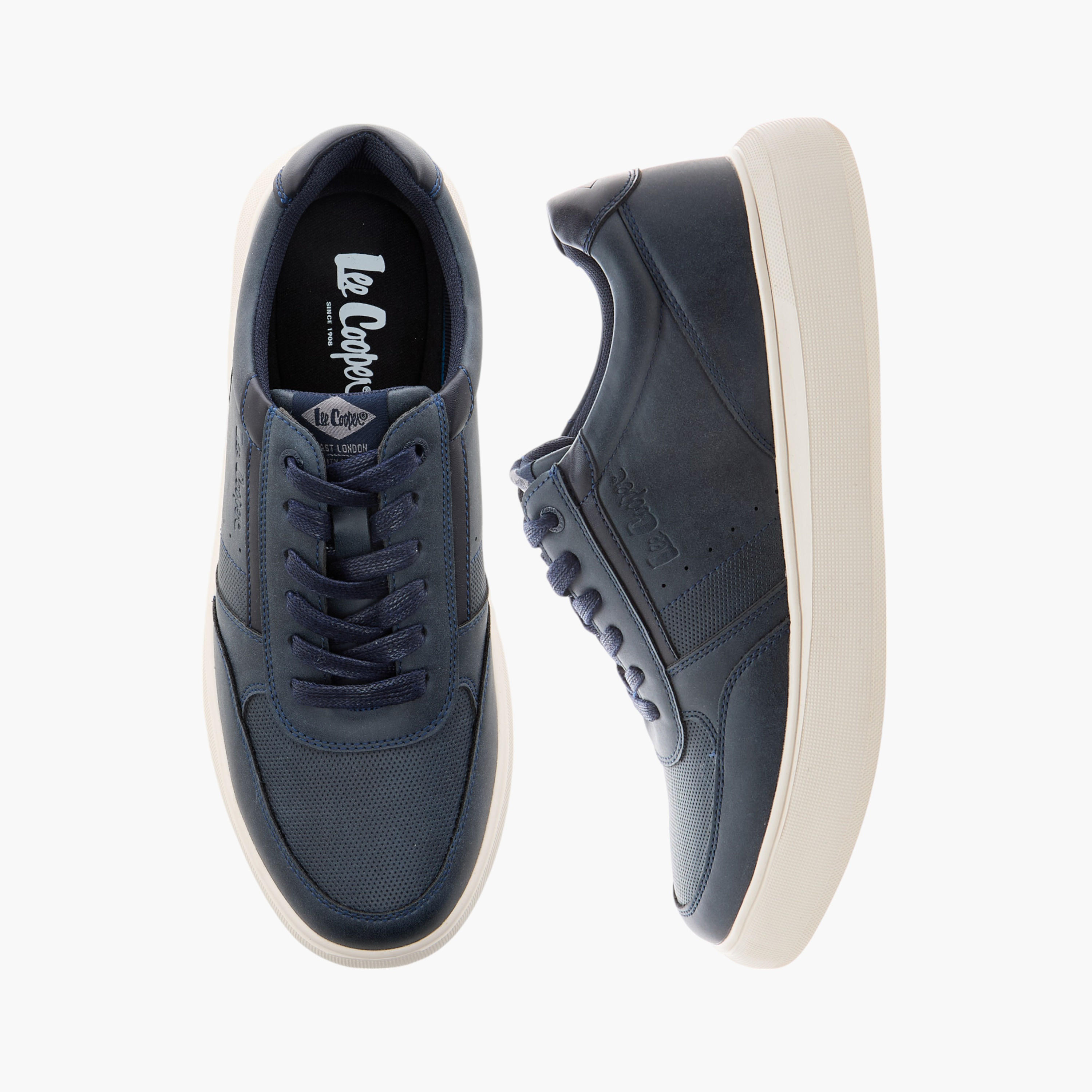 Lee Cooper Men's Panelled Lace-Up Sneakers-men-shoes-sneakers-image-1