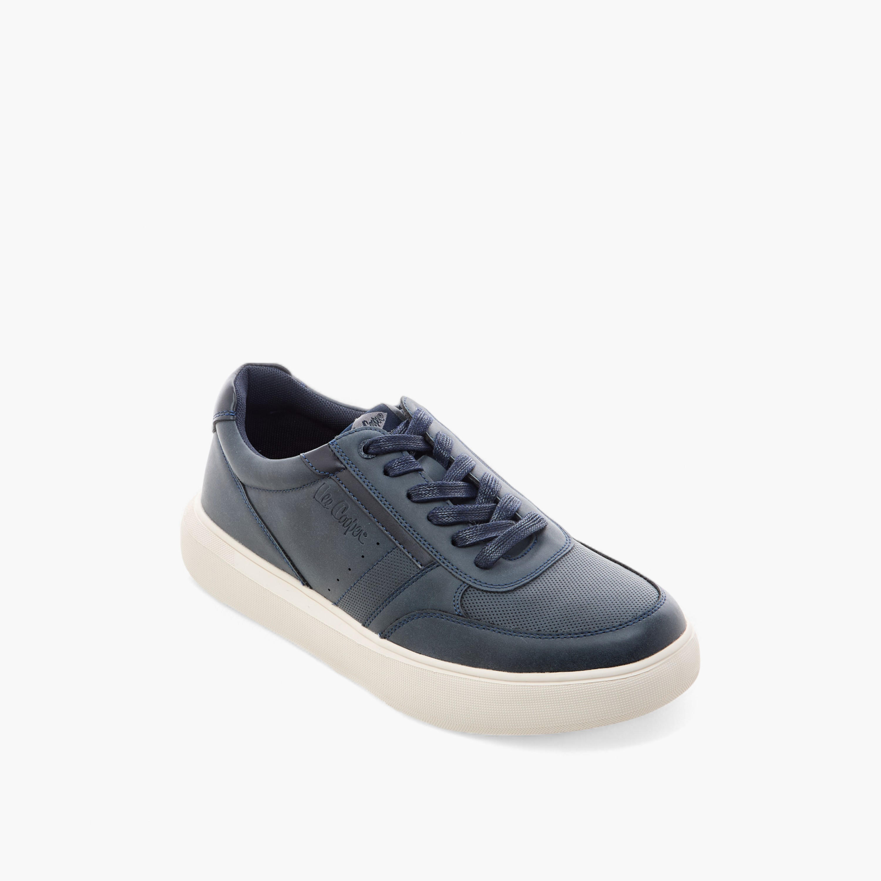 Lee Cooper Men's Panelled Lace-Up Sneakers-men-shoes-sneakers-image-2