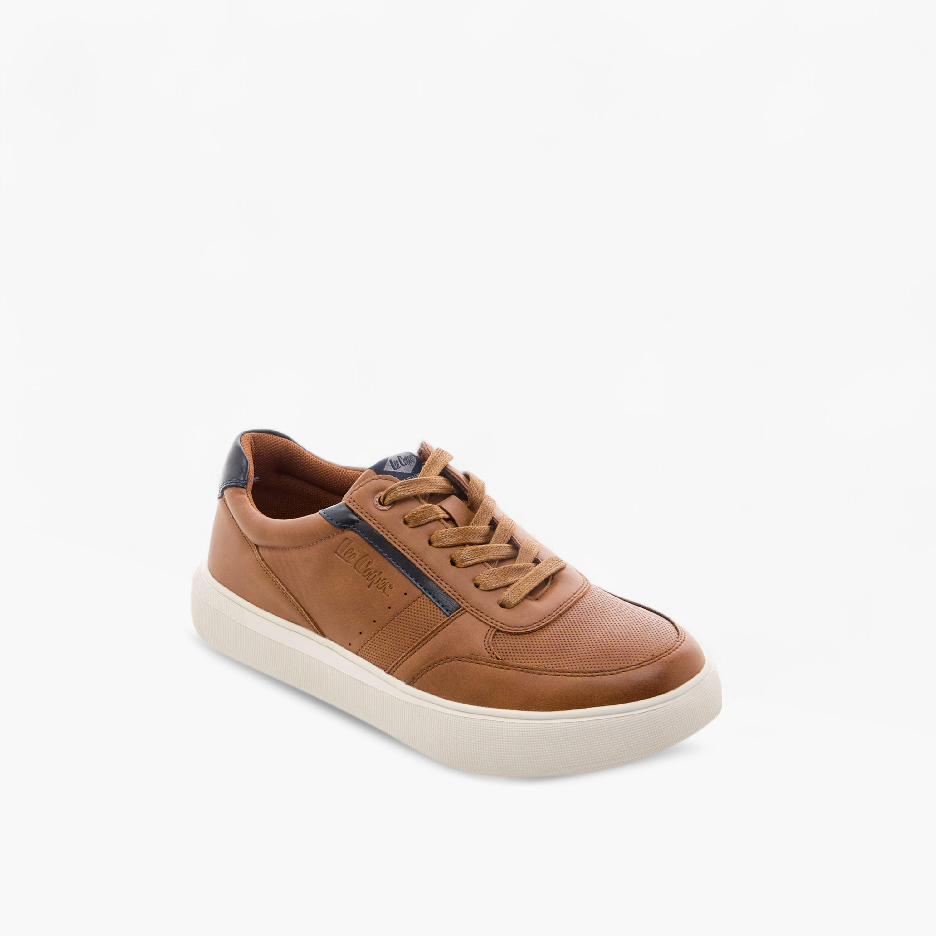 Lee Cooper Men's Panelled Lace-Up Sneakers-men-shoes-sneakers-image-2