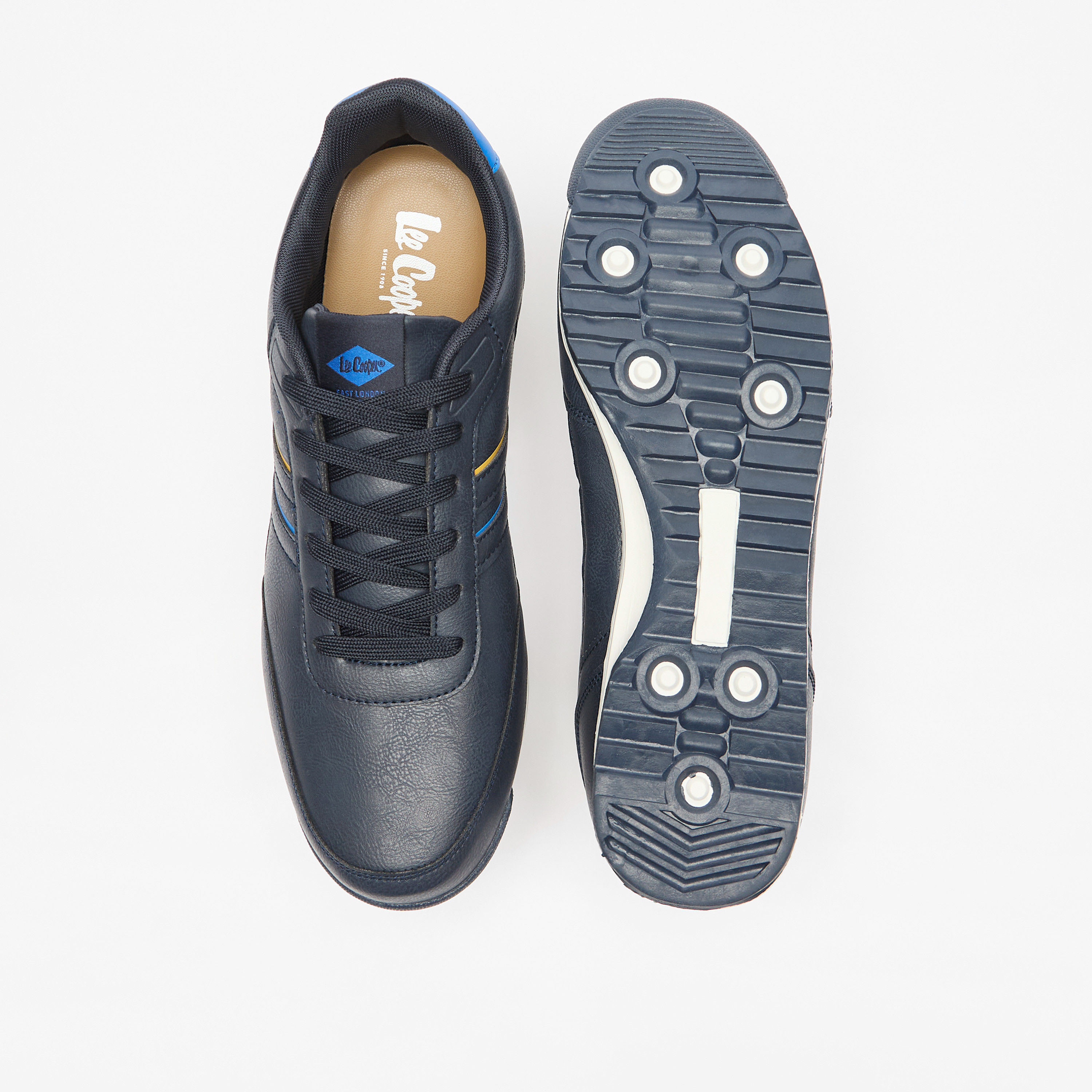 حذاء سنيكرز بتفاصيل شعار ورباط إغلاق للرجال من لي كوبر-men-shoes-sneakers-image-4