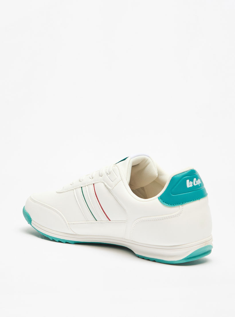 Lee Cooper Men's Logo Detail Sneakers with Lace-Up Closure-men-shoes-sneakers-image-2