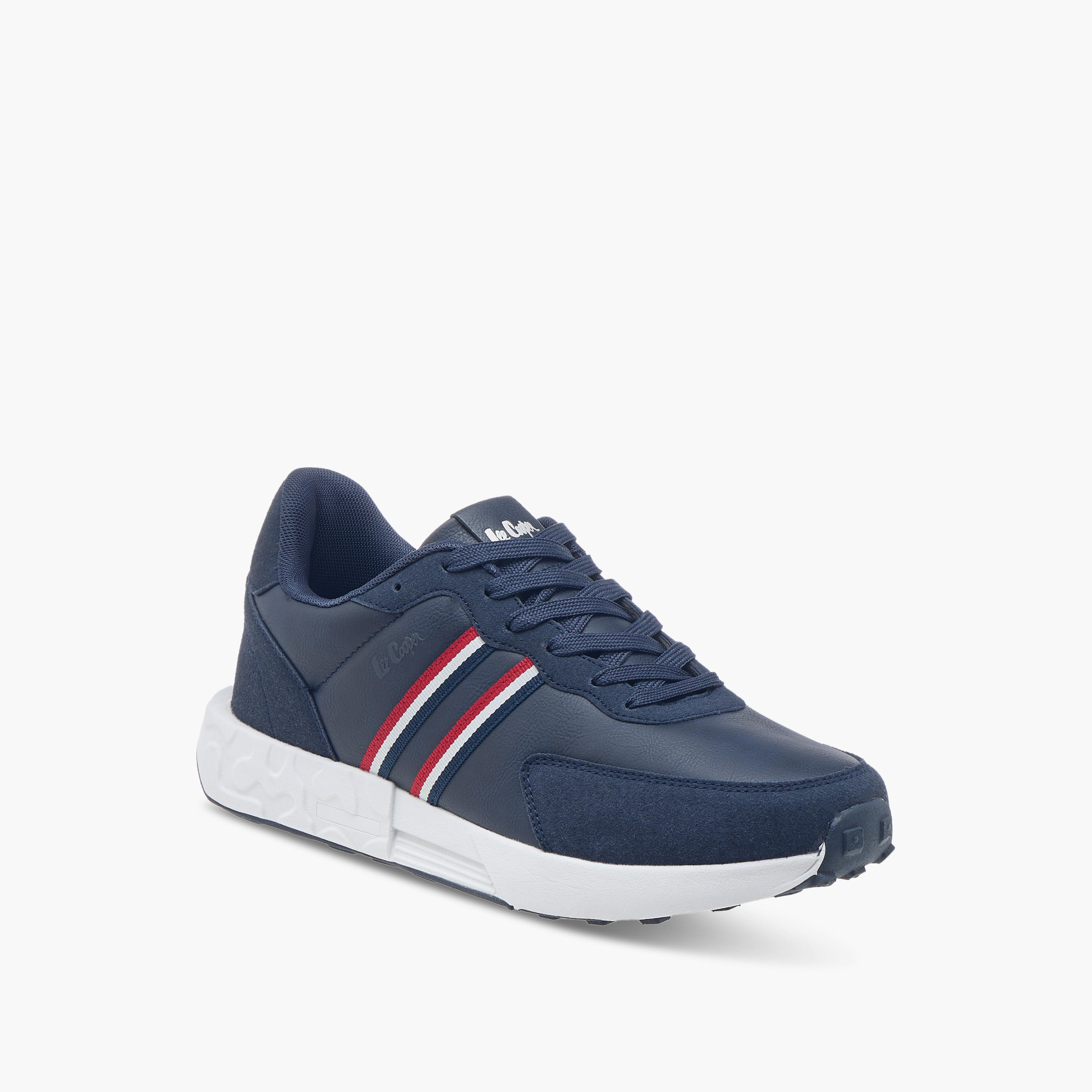 Lee Cooper Men's Panelled Sneakers with Lace-Up Closure-men-shoes-sneakers-image-2