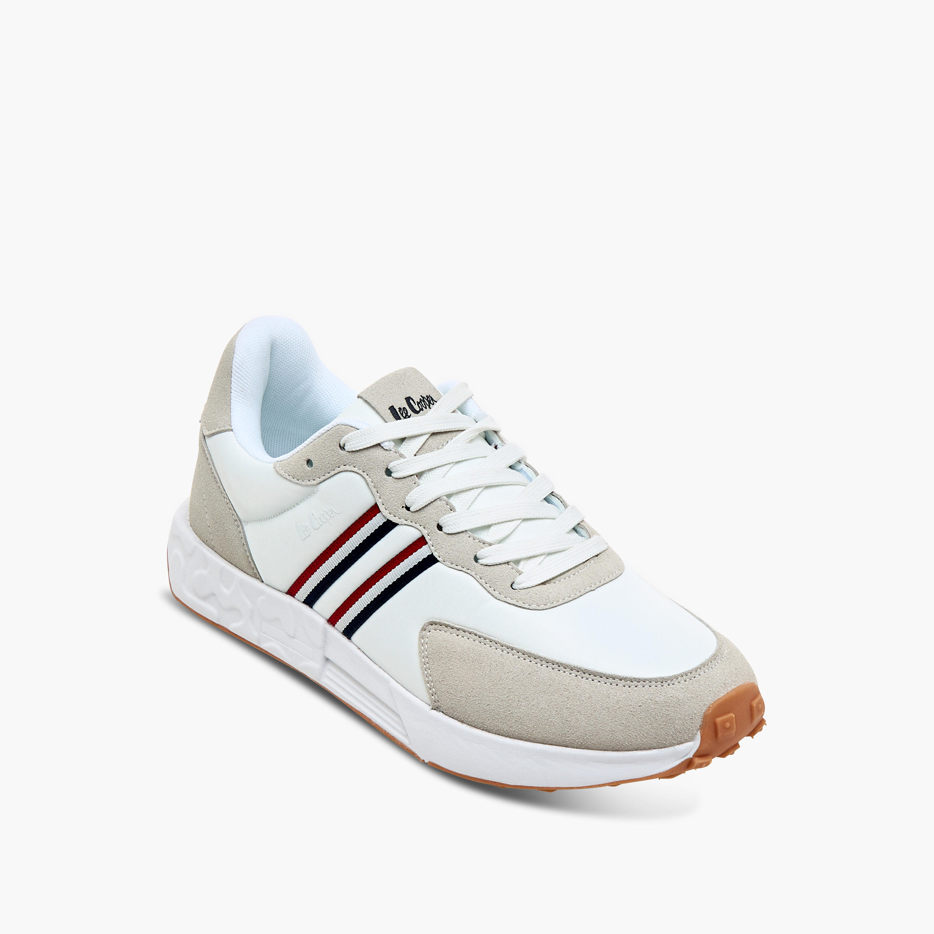 Lee Cooper Men's Panelled Sneakers with Lace-Up Closure-men-shoes-sneakers-image-2