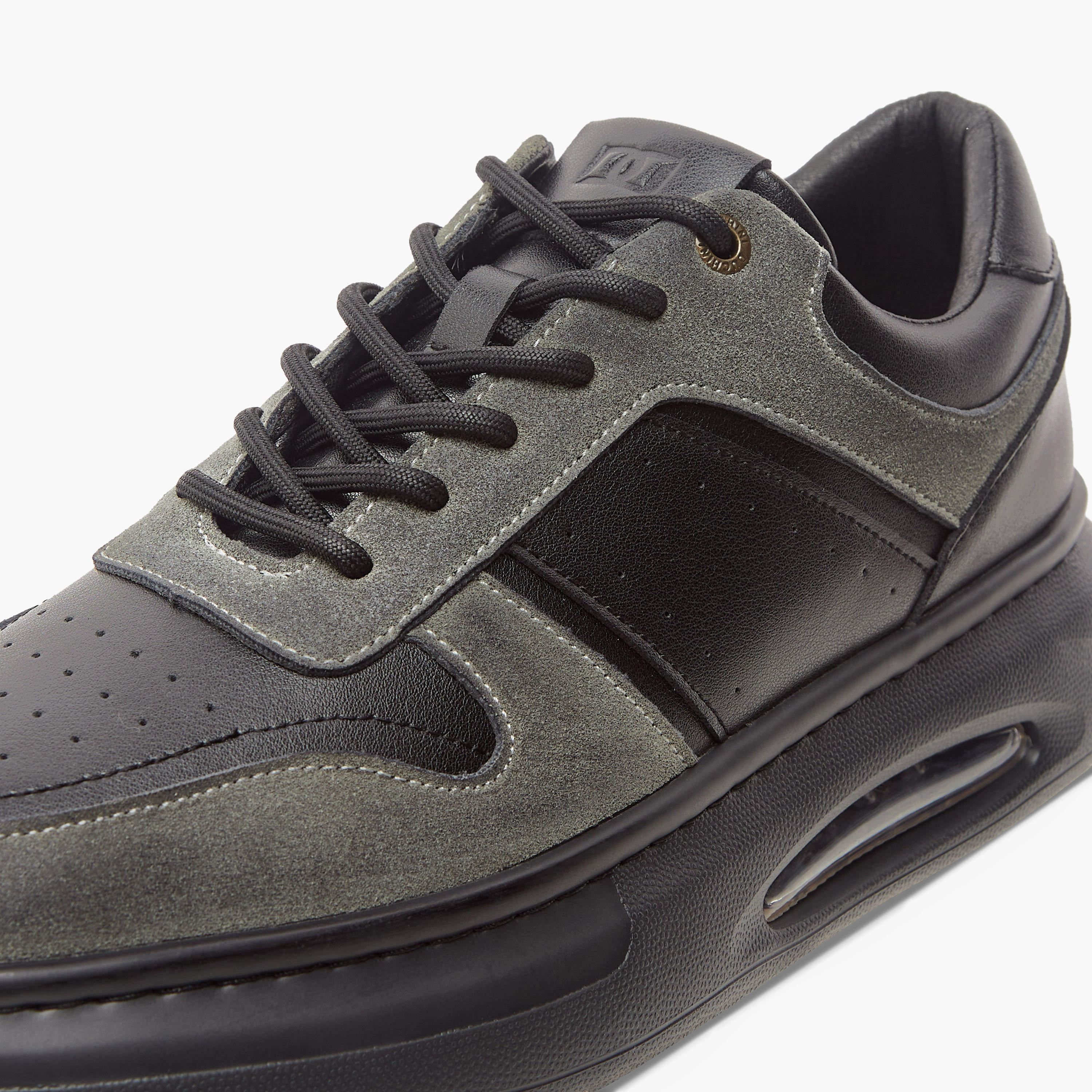 Duchini Men's Panelled Sneakers with Lace-Up Closure-men-shoes-sneakers-image-4