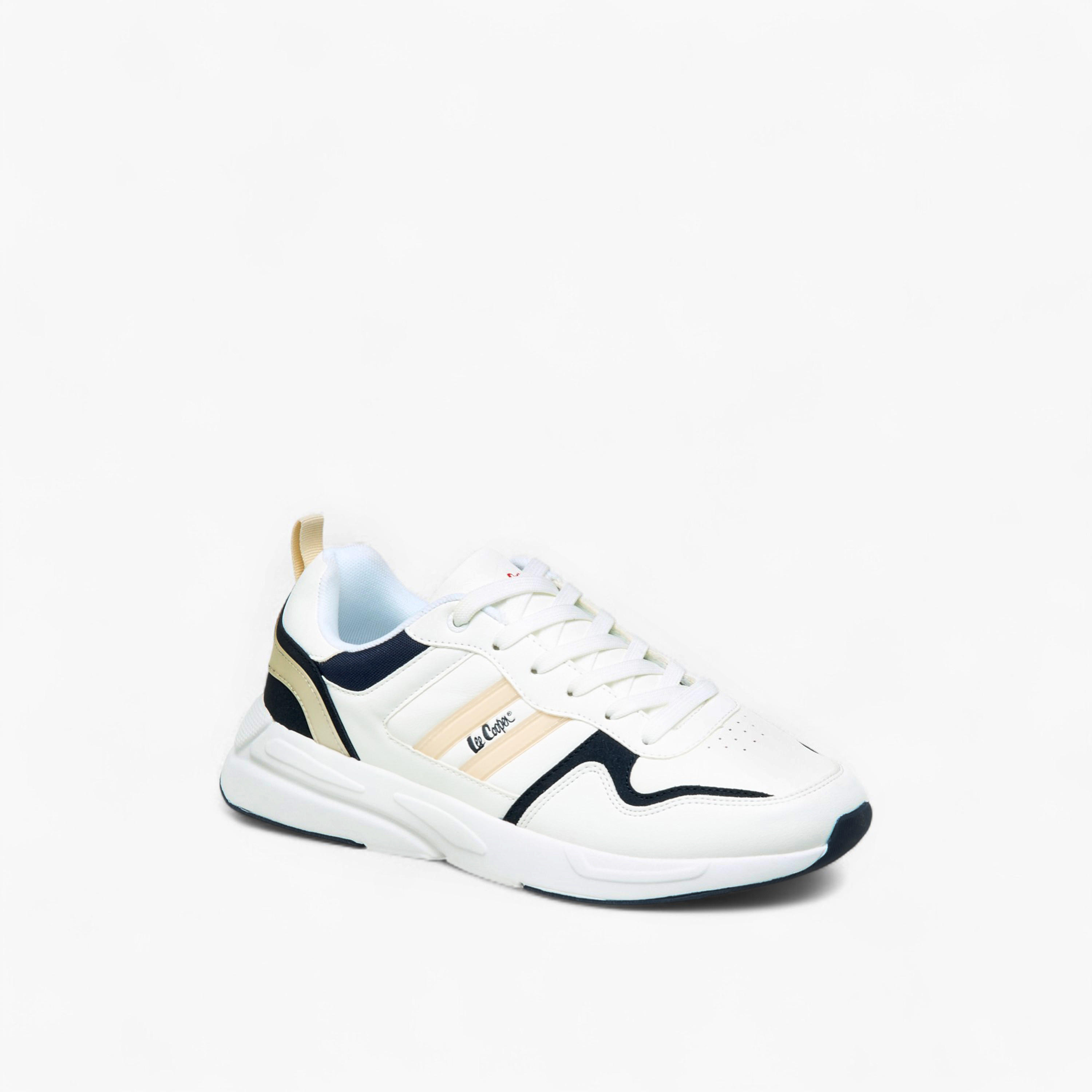 Lee Cooper Men's Panelled Lace-Up Sneakers with Pull Tab-men-shoes-sneakers-image-2