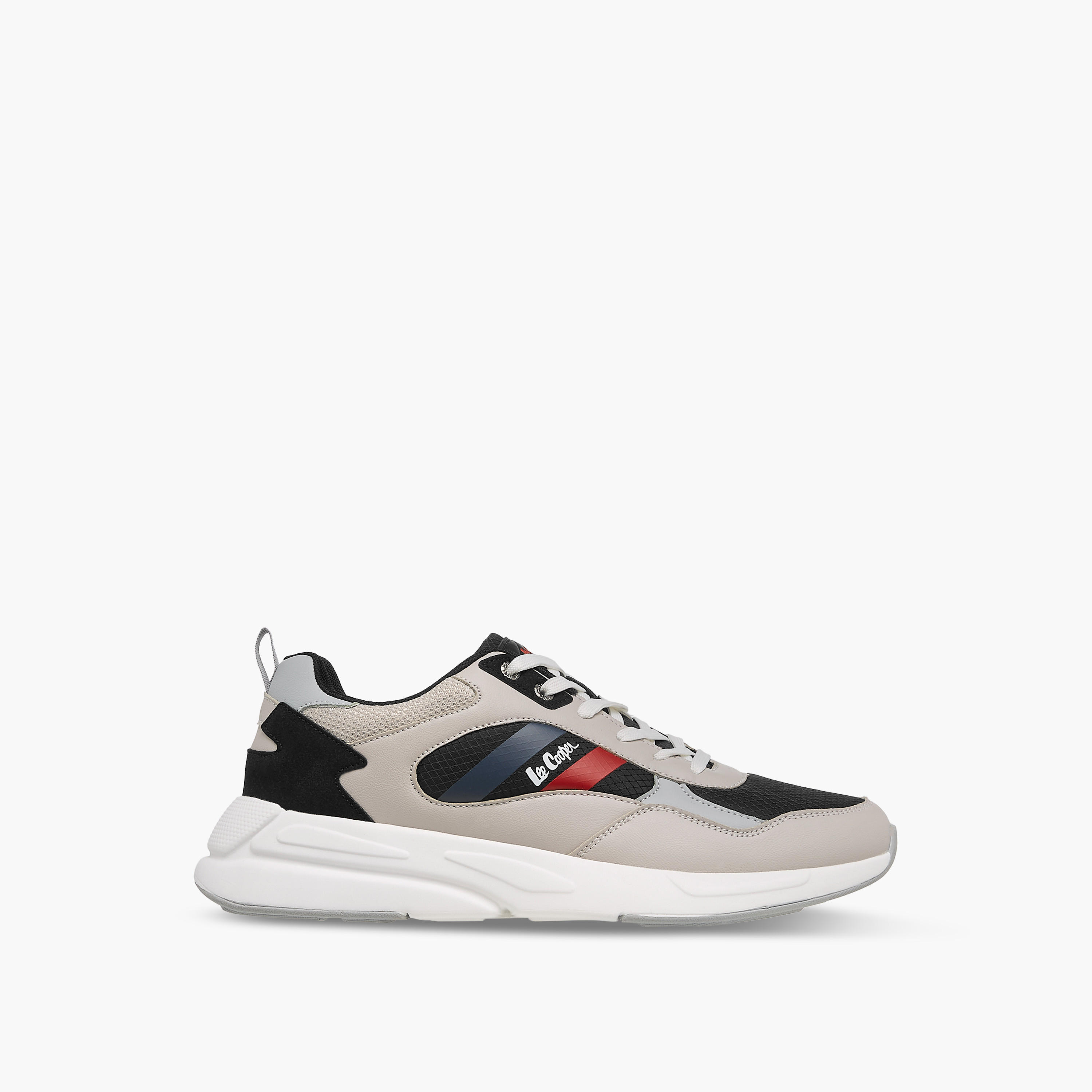 Lee Cooper Men's Panelled Lace-Up Sneakers with Pull Tab-men-shoes-sneakers-image-3