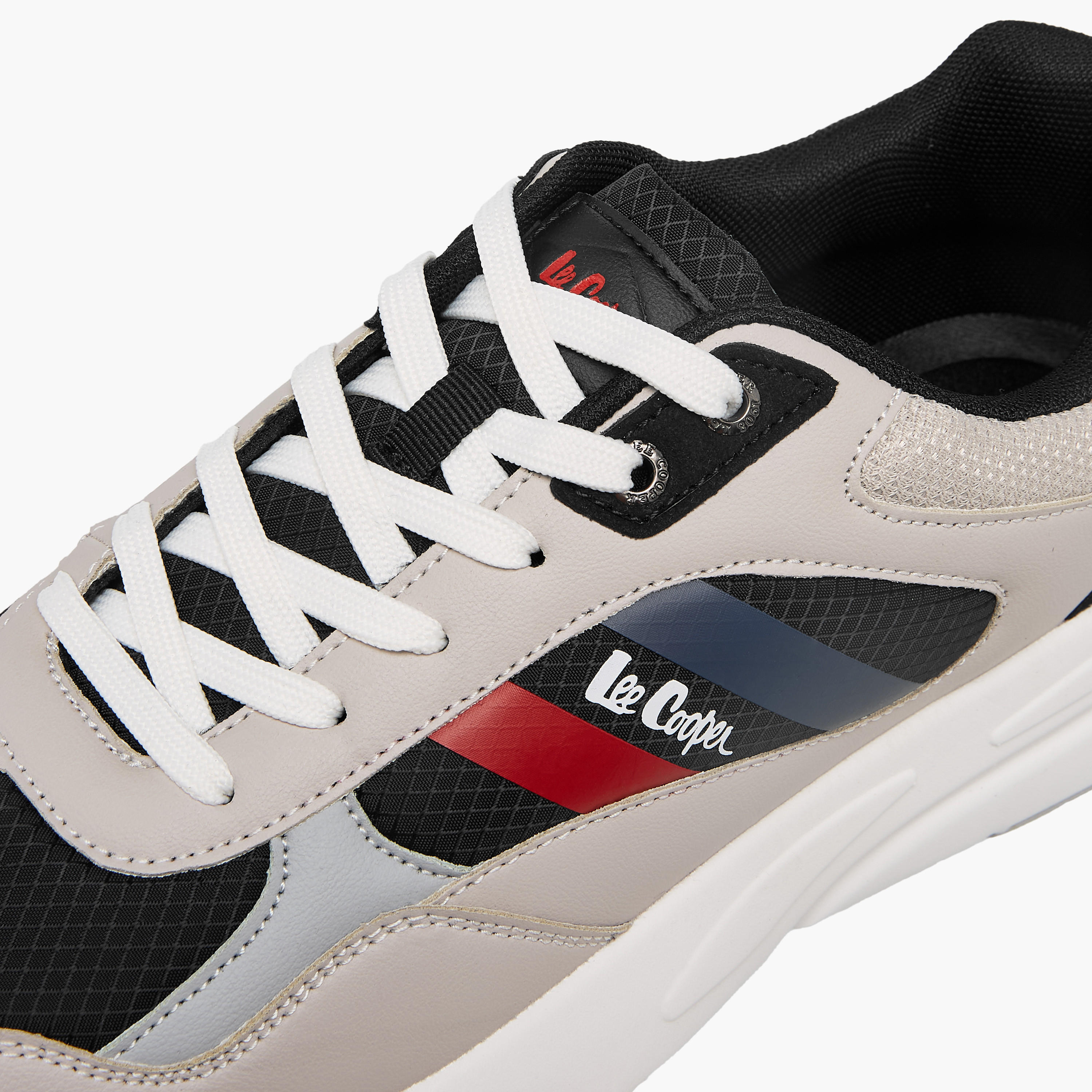 Lee Cooper Men's Panelled Lace-Up Sneakers with Pull Tab-men-shoes-sneakers-image-4