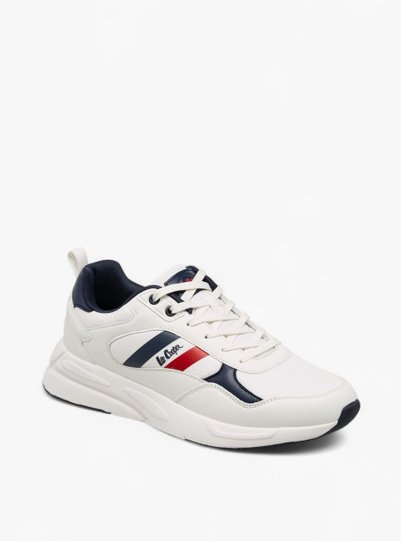 Lee Cooper Men's Panelled Lace-Up Sneakers with Pull Tab-men-shoes-sneakers-image-2
