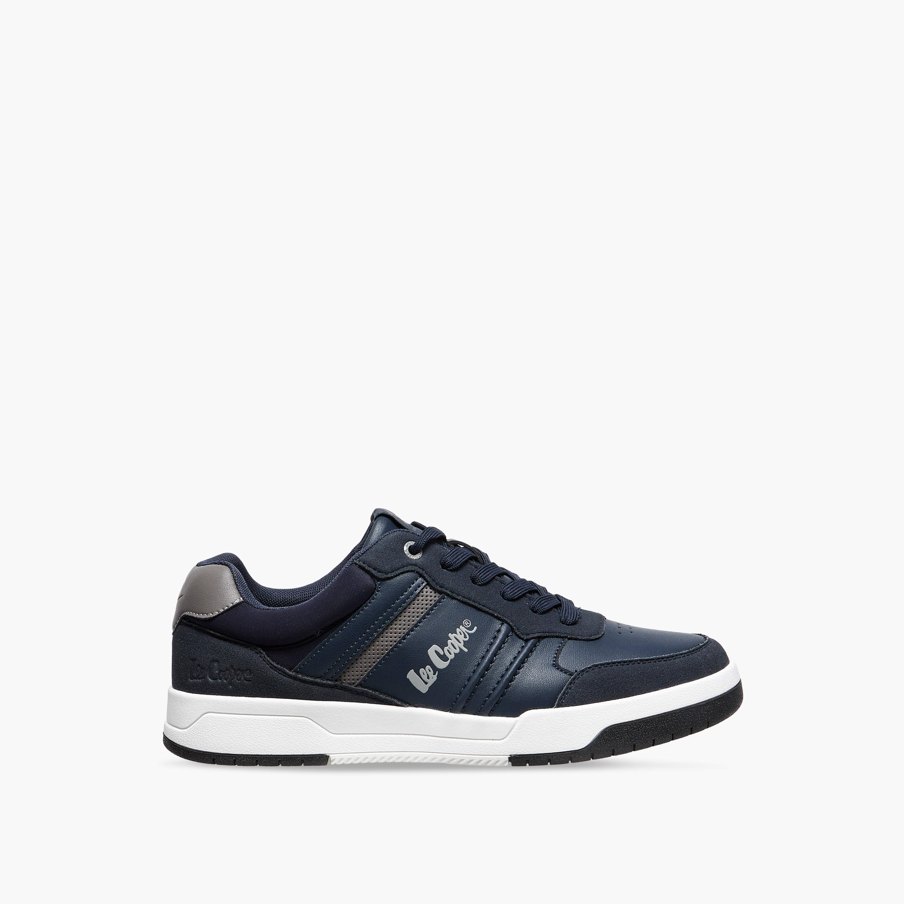 Lee Cooper Men Panelled Lace-Up Sneakers-men-shoes-sneakers-image-3