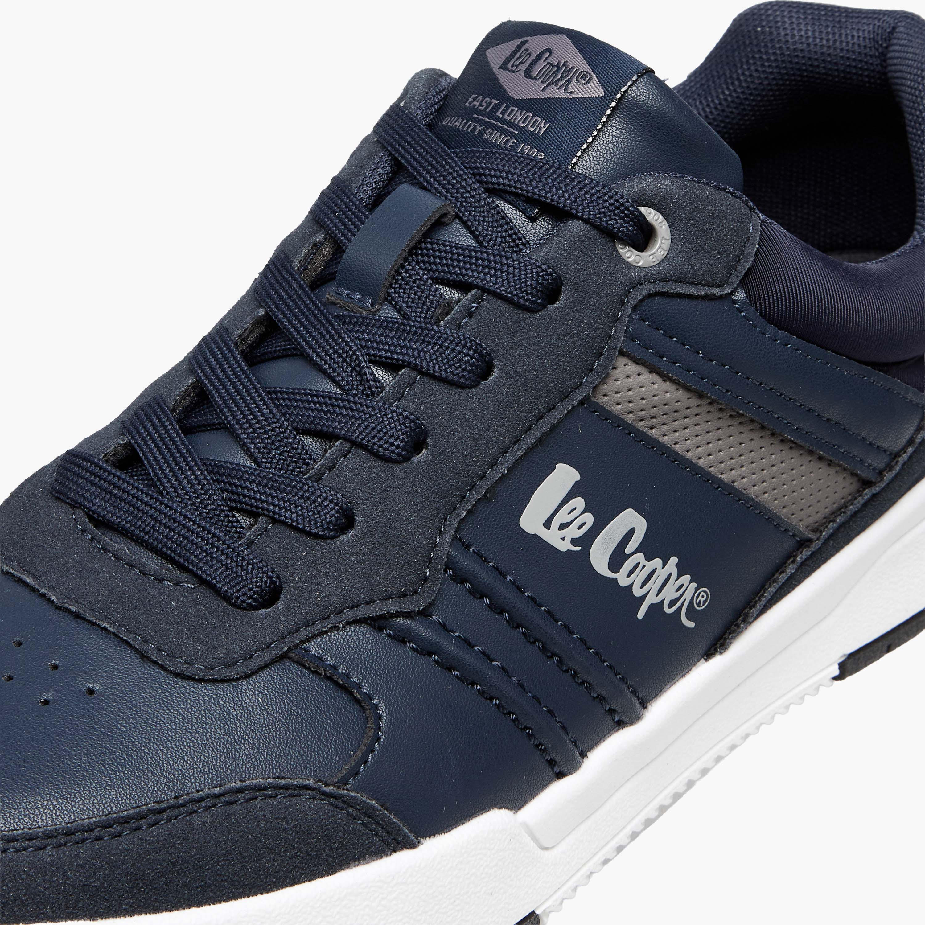 Lee Cooper Men Panelled Lace-Up Sneakers-men-shoes-sneakers-image-4