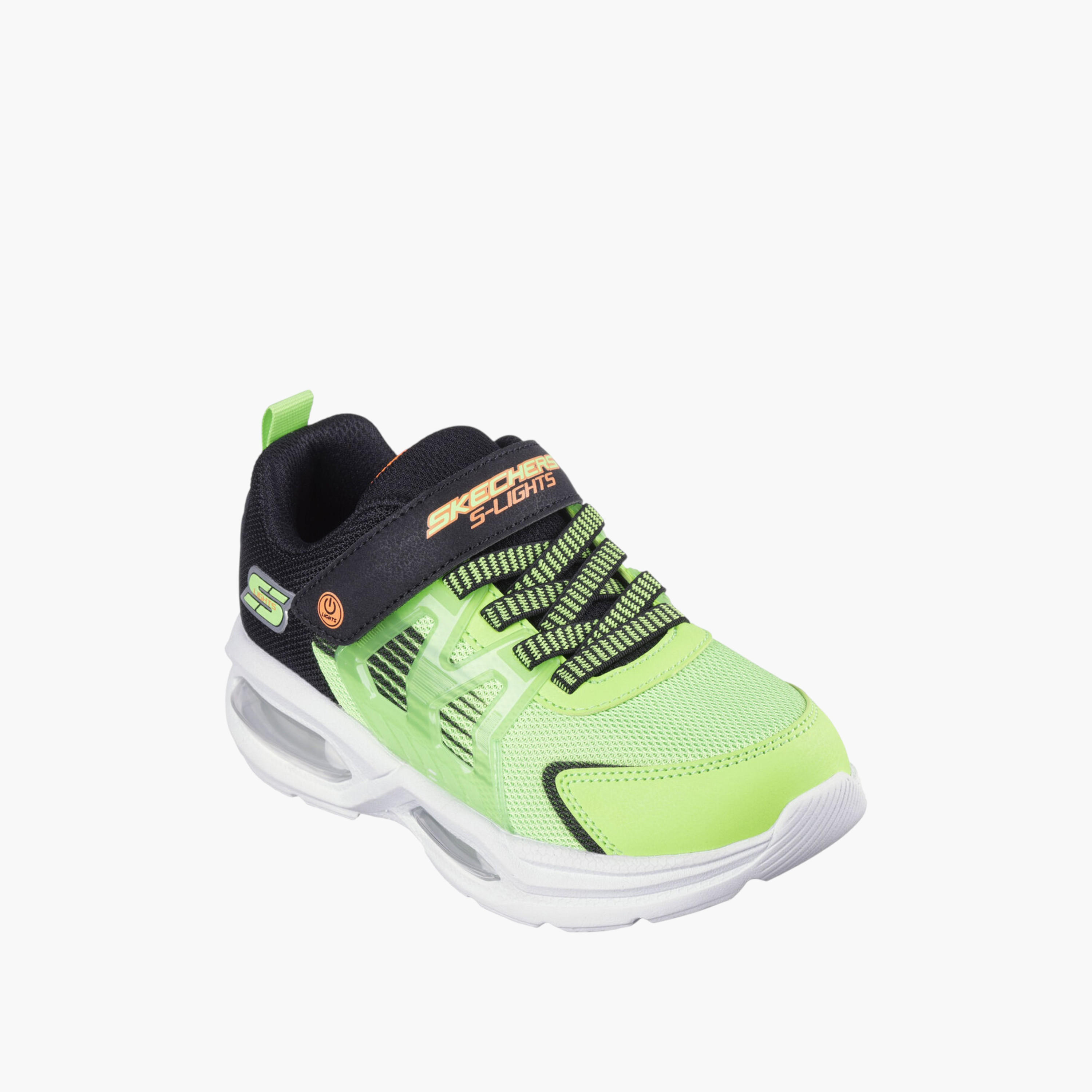 Skechers Boys Logo Detail Light Up Hook & Loop Ankle Sneakers Lightweight Shoes-boys-shoes-sneakers-image-1