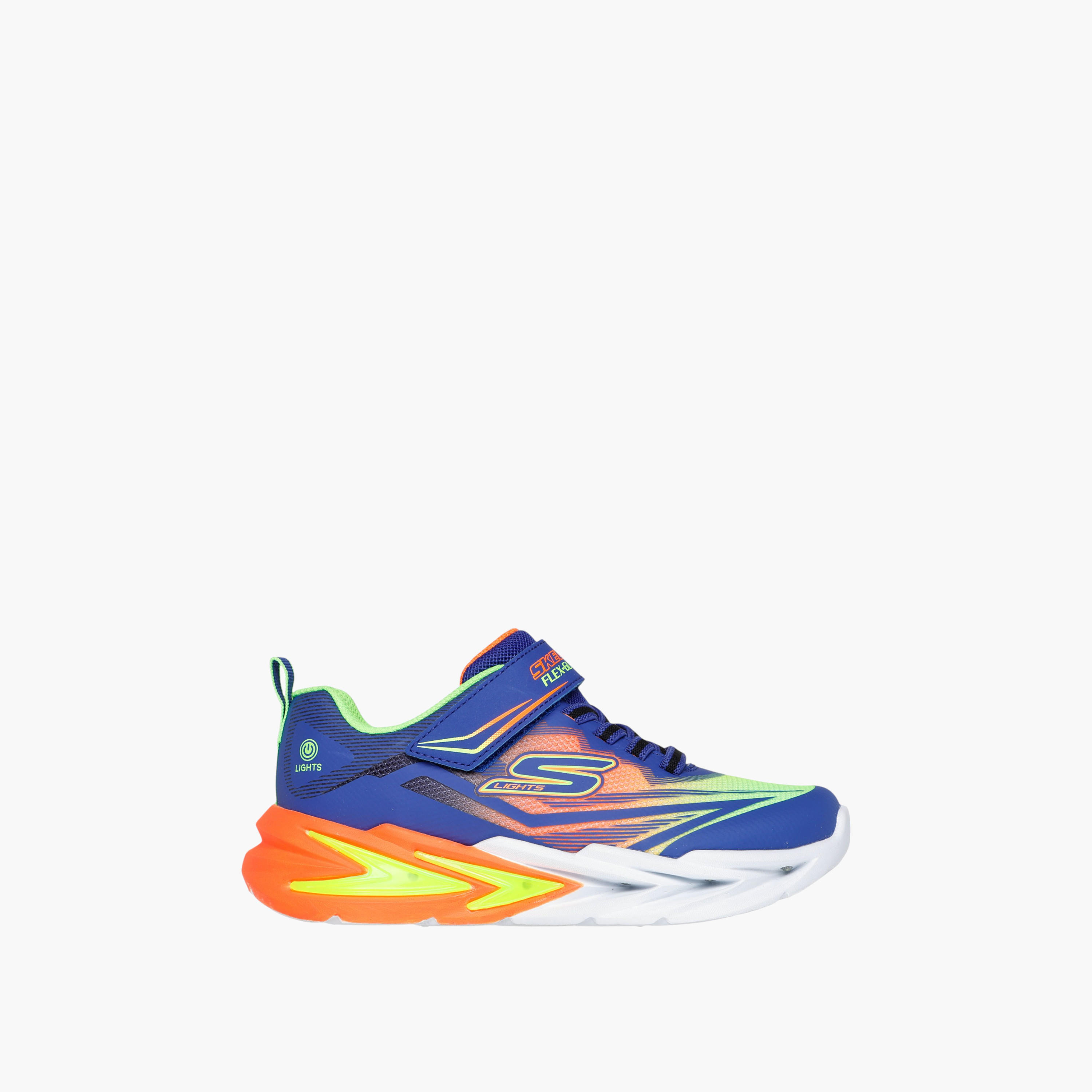 Skechers Boys Flexglow Ultra Hook & Loop Cushioned Sole Trainer Shoes-boys-shoes-sneakers-image-2