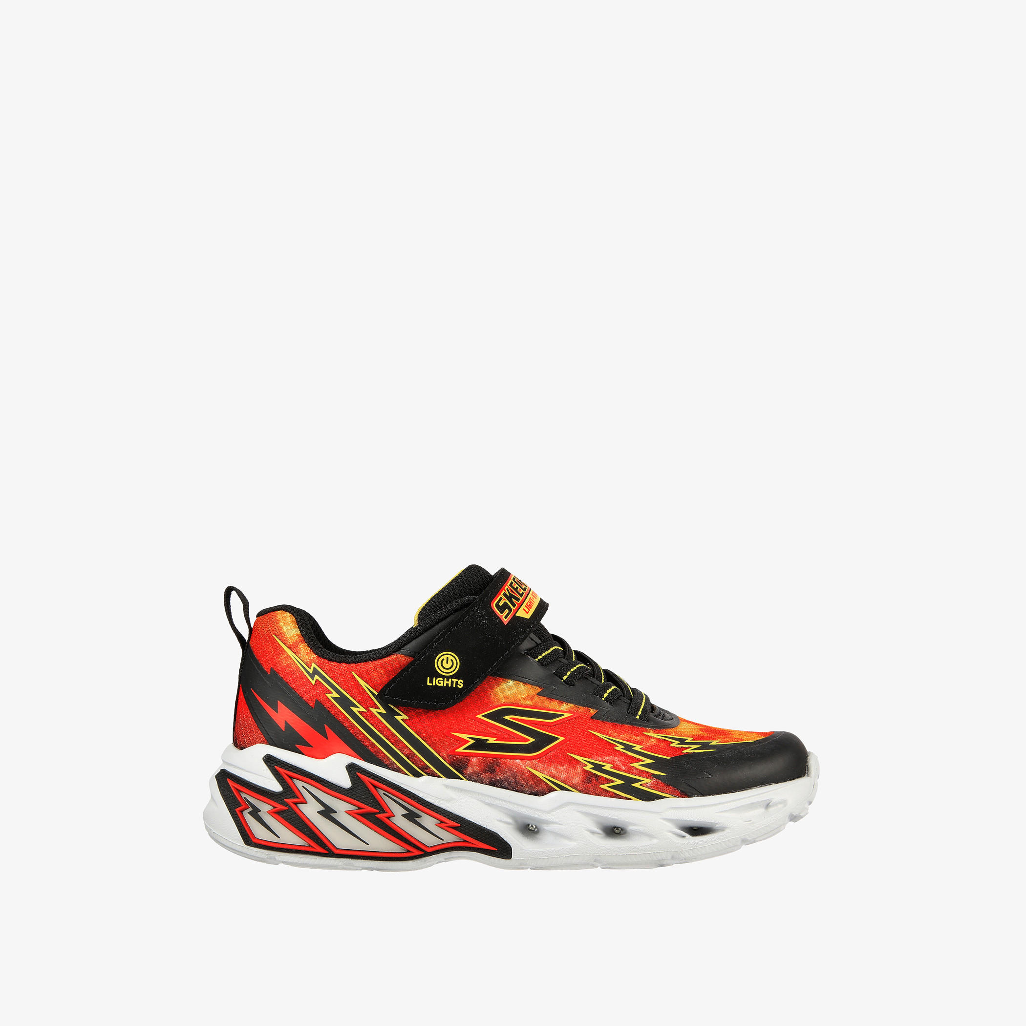 Skechers Kids Printed Light Up Hook & Loop Cushioned Sole Trainer Shoes-boys-shoes-sneakers-image-5