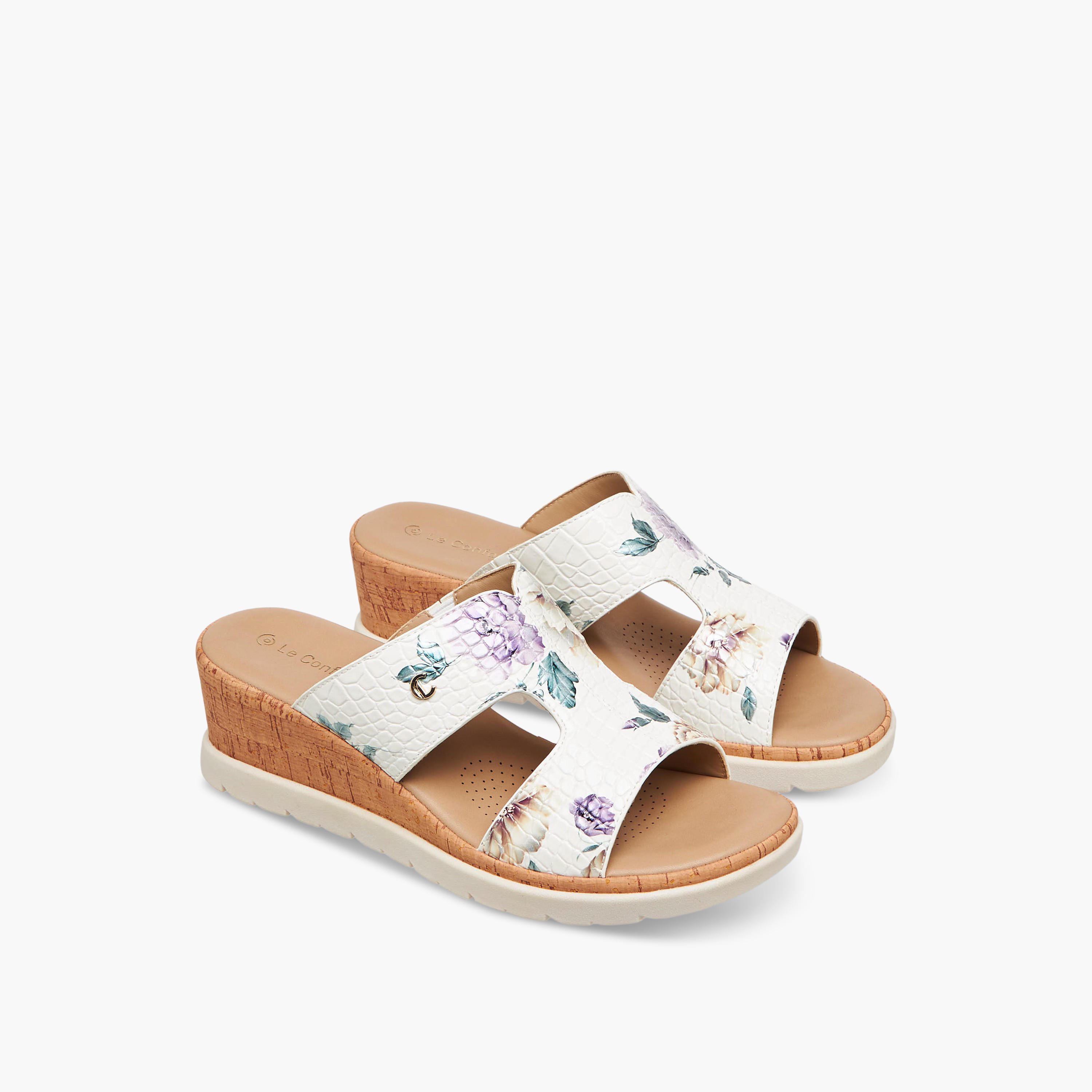 صندل بكعب ويدج للنساء من لو كونفورت-women-shoes-sandals-heeled-image-1