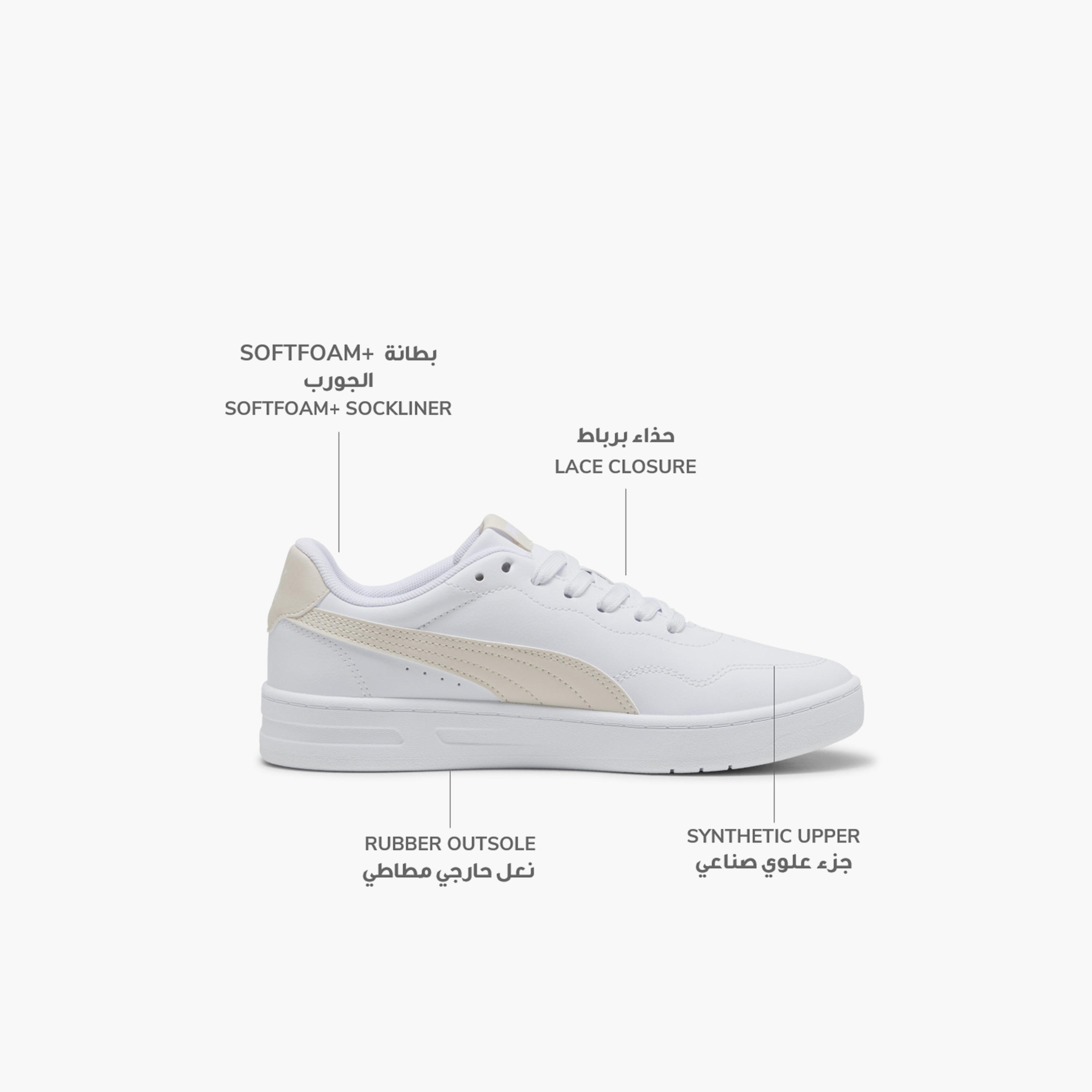Puma Women Court Lally Lace-Up Low Ankle Sneakers-women-shoes-sneakers-image-2