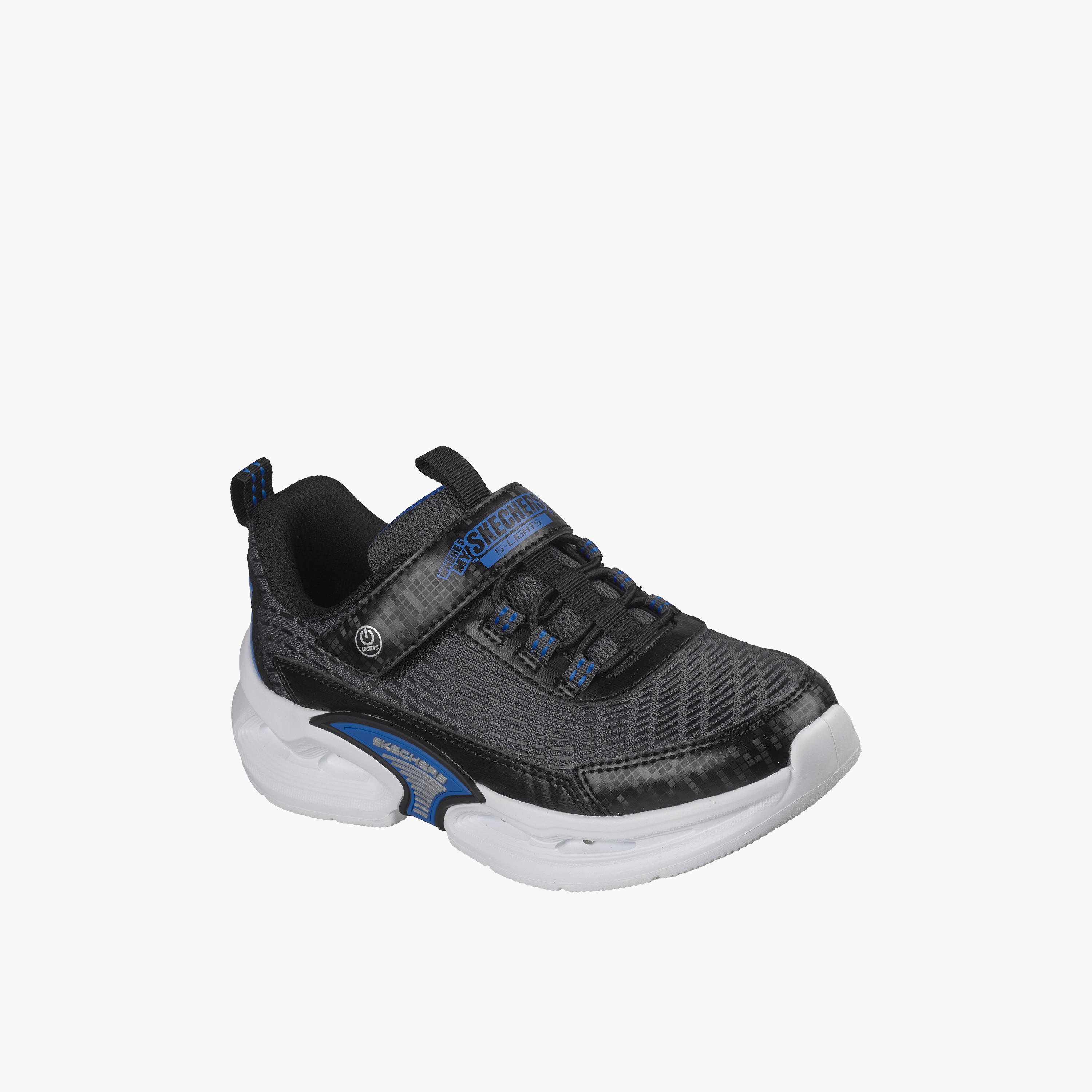 Skechers Boys KINETIC-LIGHTS Hook & Loop Light-Up Ankle Sneakers-boys-shoes-sneakers-image-1
