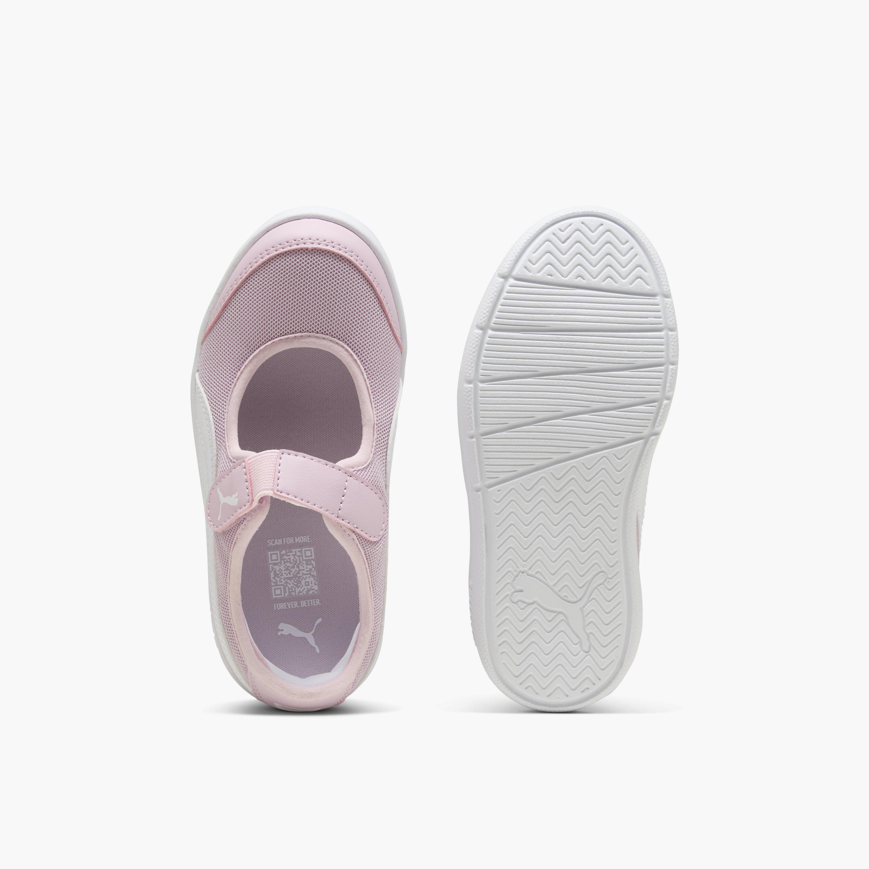 Puma Girls Courtflex v3 Lina V Hook & Loop Ankle Sneakers-girls-shoes-sports-image-3