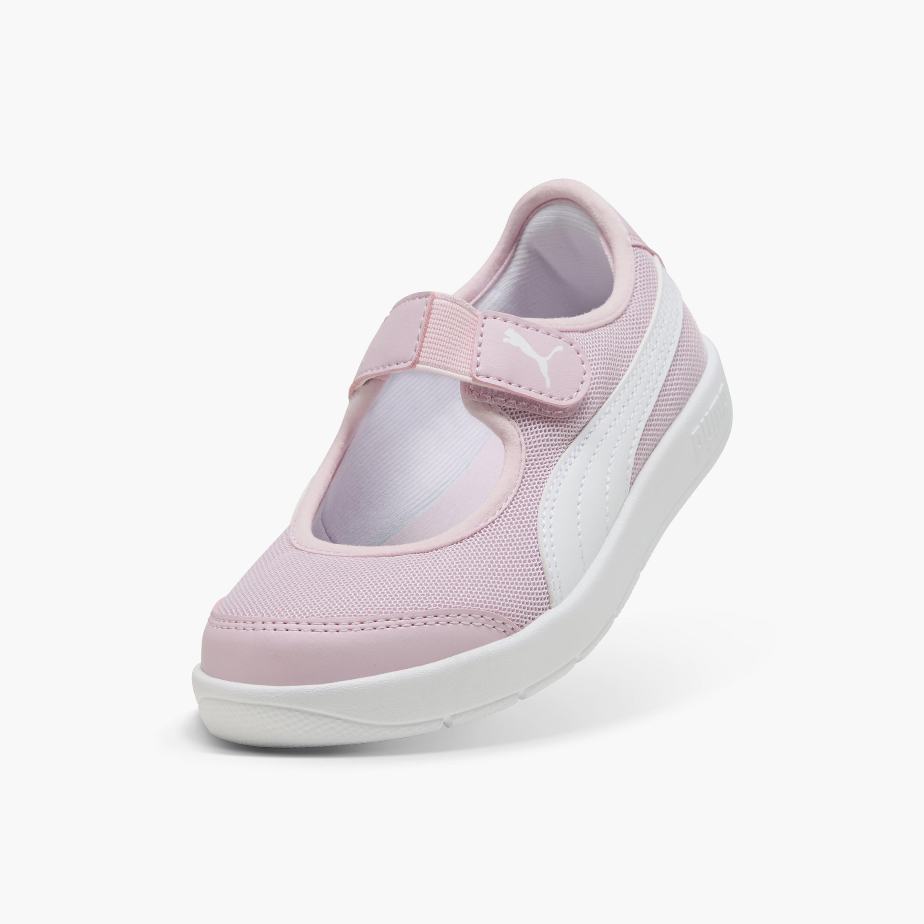 Puma Girls Courtflex v3 Lina V Hook & Loop Ankle Sneakers-girls-shoes-sports-image-4
