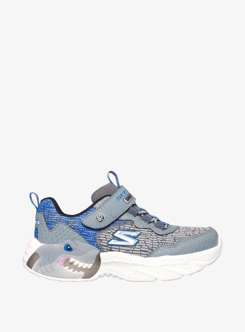 حذاء رياضي كريتشر لايتس بإضاءة وشريط إغلاق للأولاد من سكتشرز - 400617L-CCBL-boys-shoes-sneakers-image-5